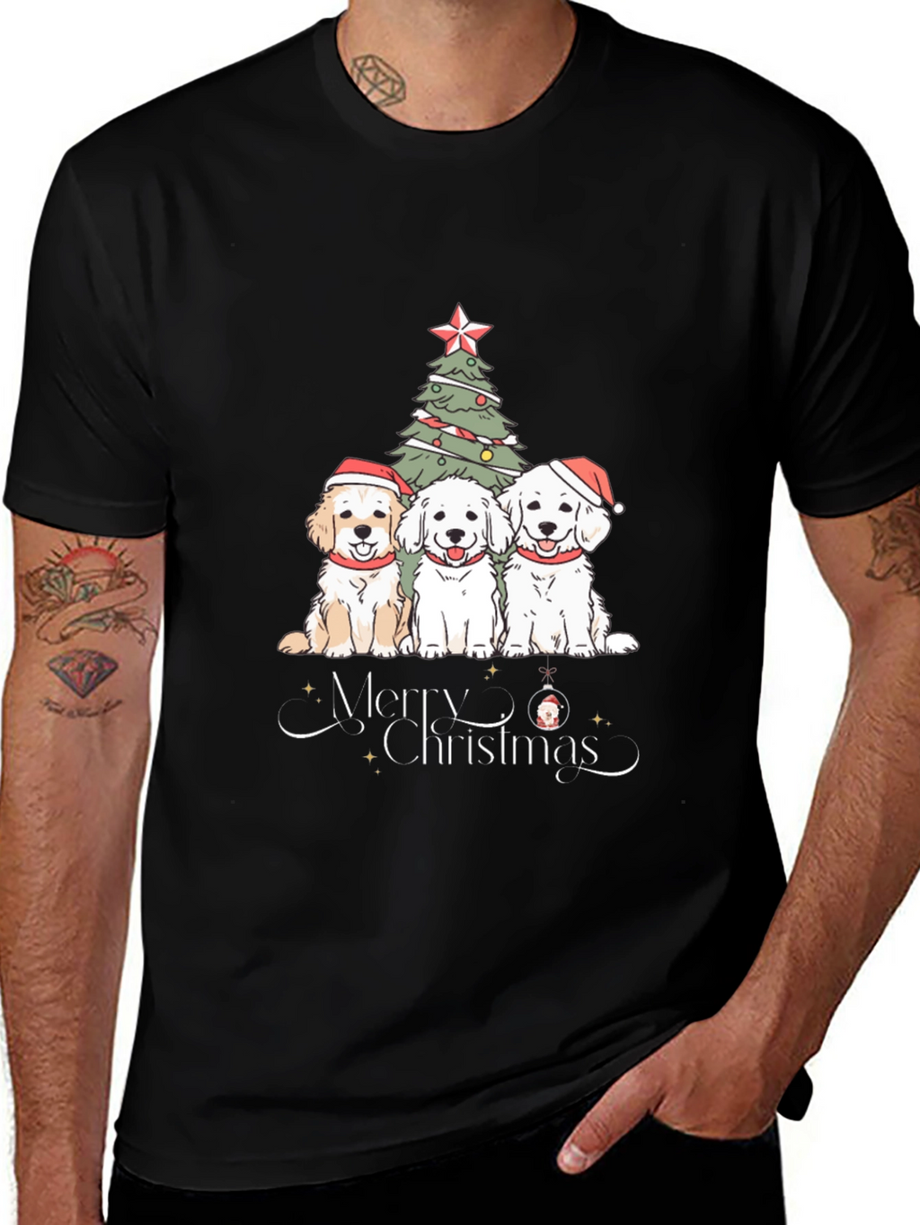Festive Dogs Christmas T-Shirt