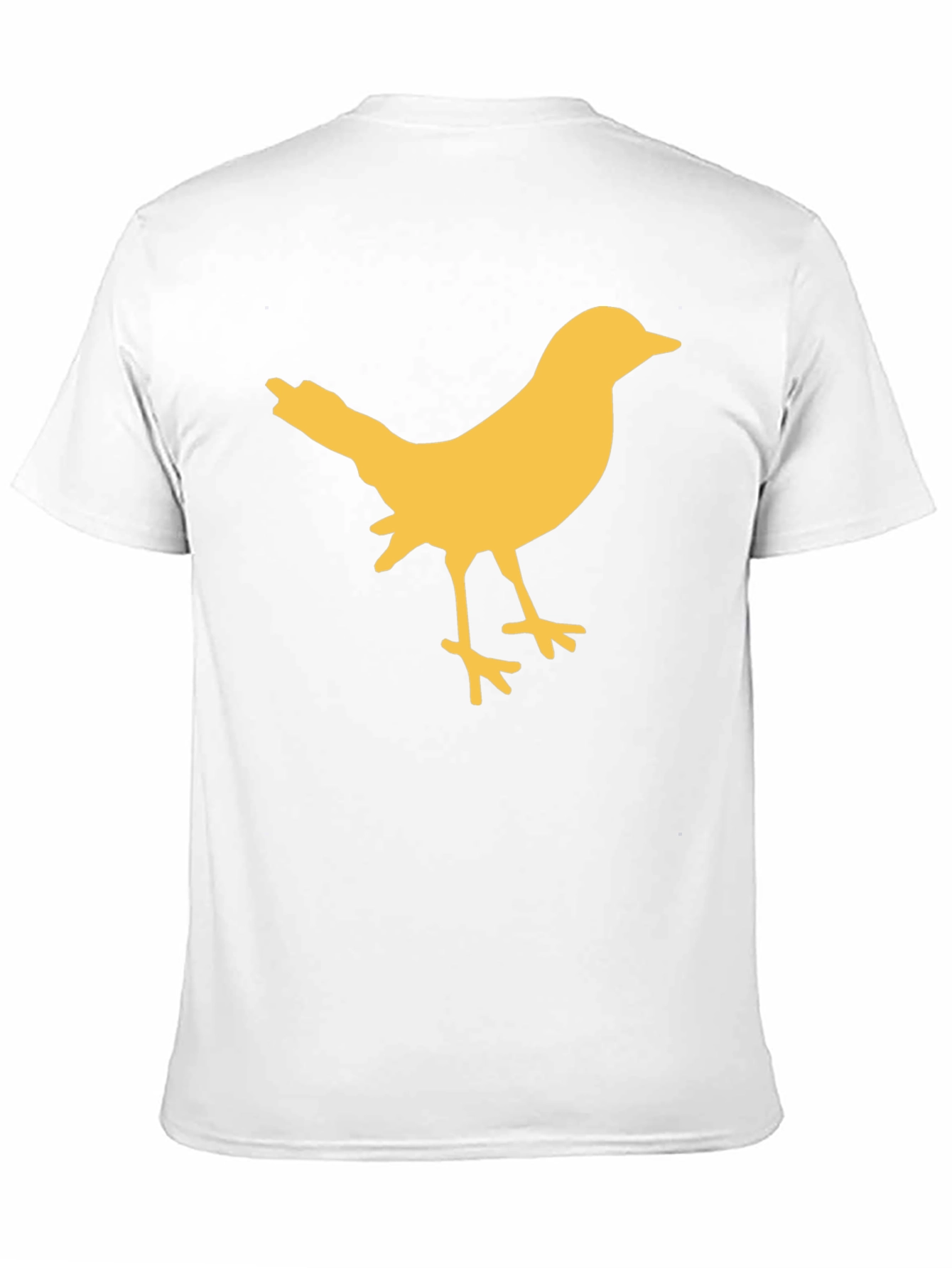 Bird Silhouette Graphic Tee - Casual Black T-Shirt