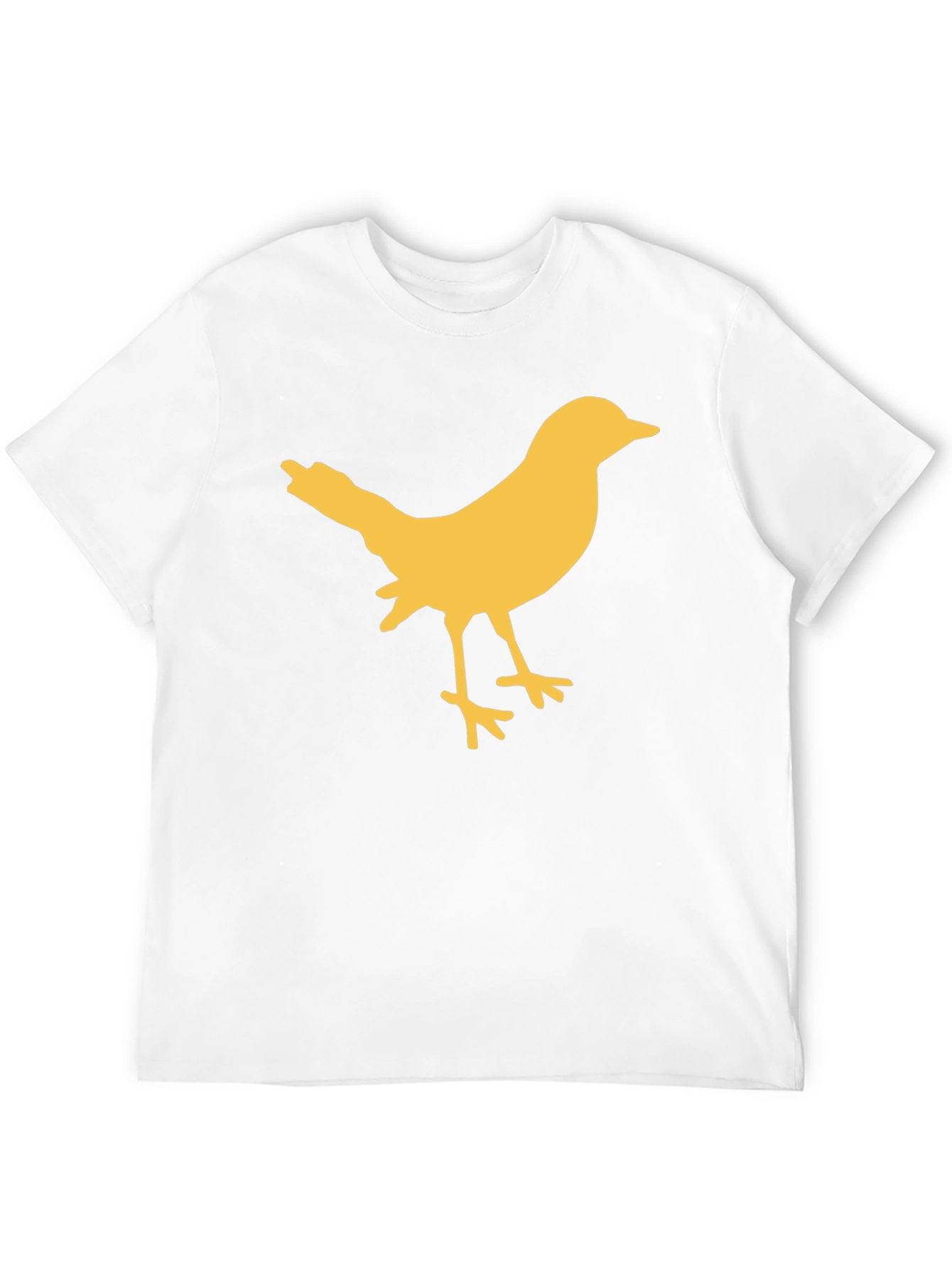 Bird Silhouette Graphic Tee - Casual Black T-Shirt