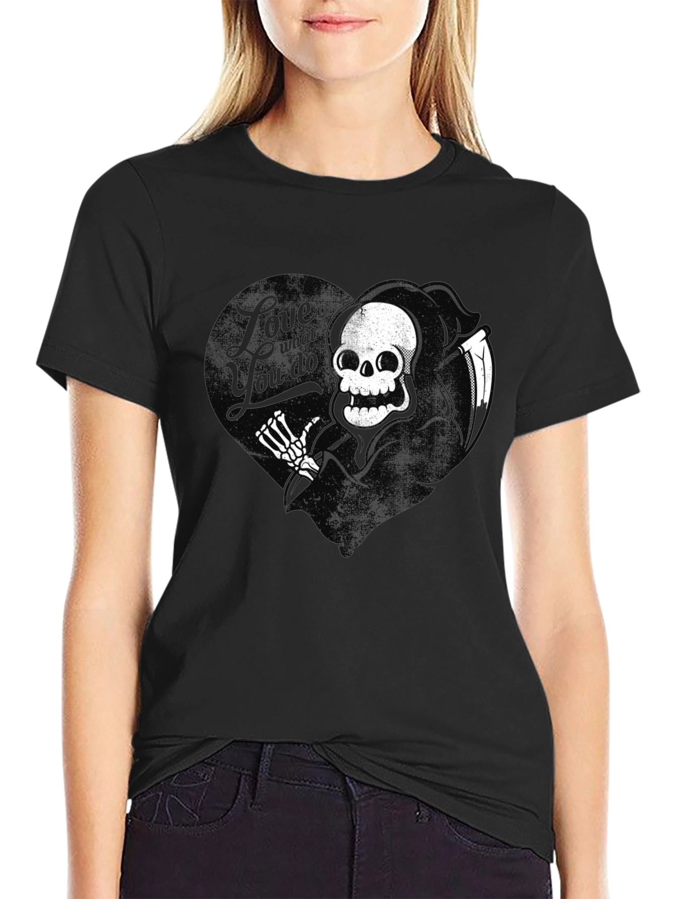 Grim Reaper Graphic Tee - Love What You Do T-Shirt