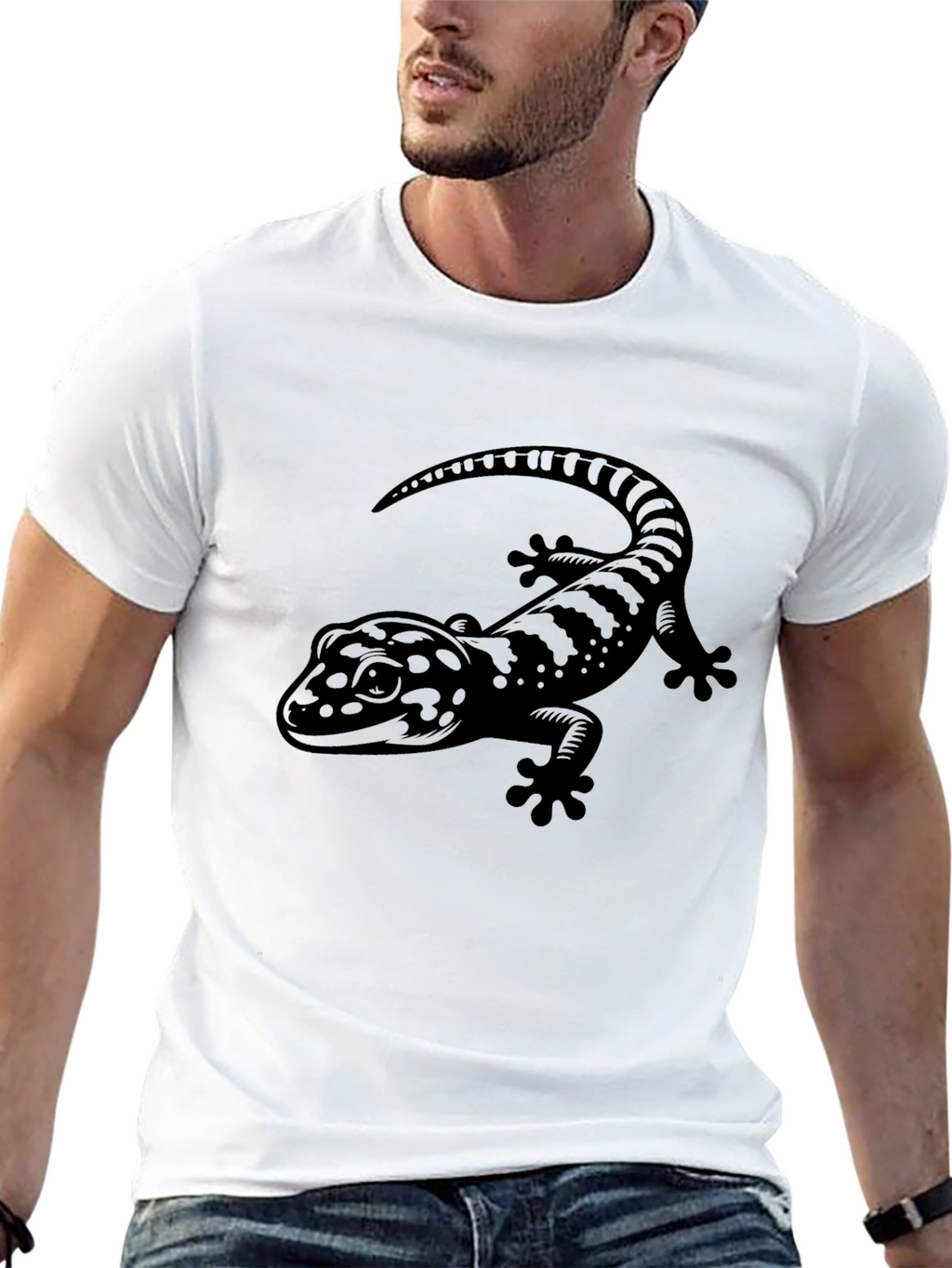 Gecko Graphic Tee - Mens Black T-Shirt