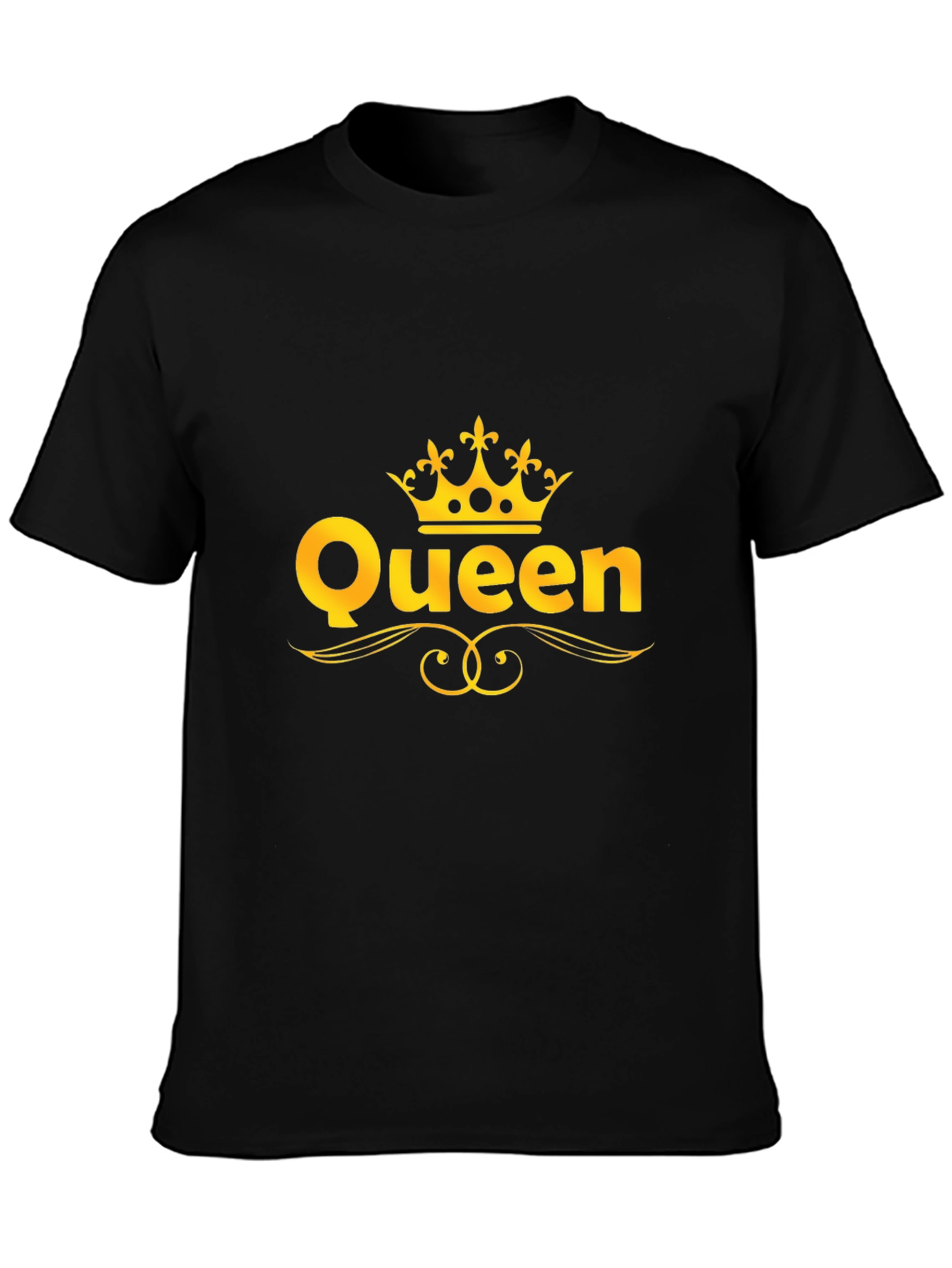 Queen Graphic T-Shirt - Gold Crown Design