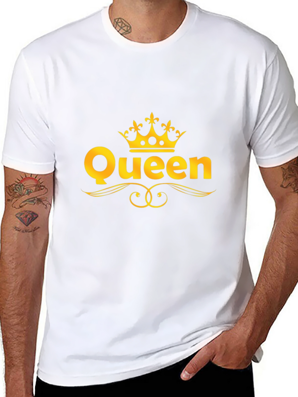 Queen Graphic T-Shirt - Gold Crown Design