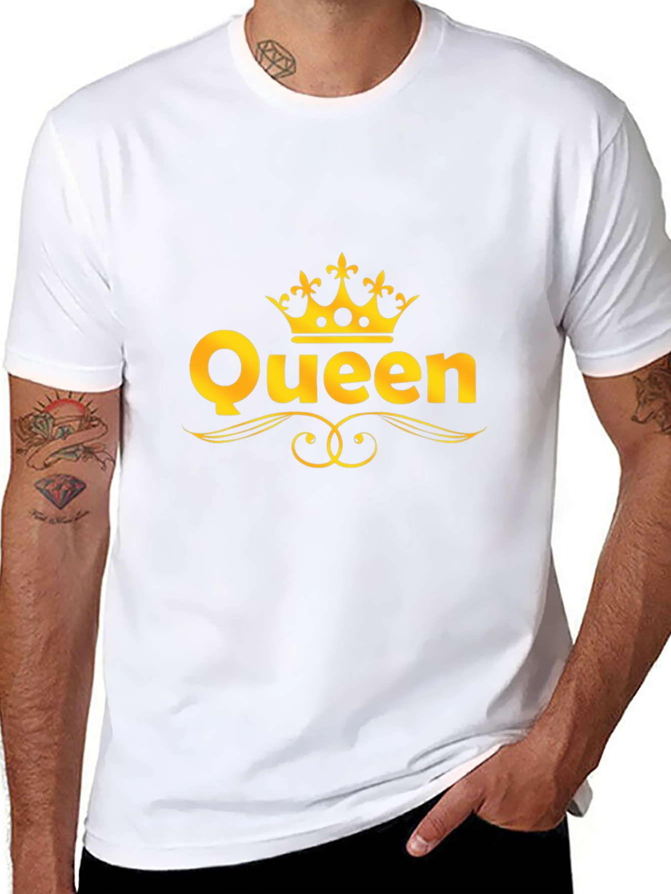 Queen Graphic T-Shirt - Gold Crown Design