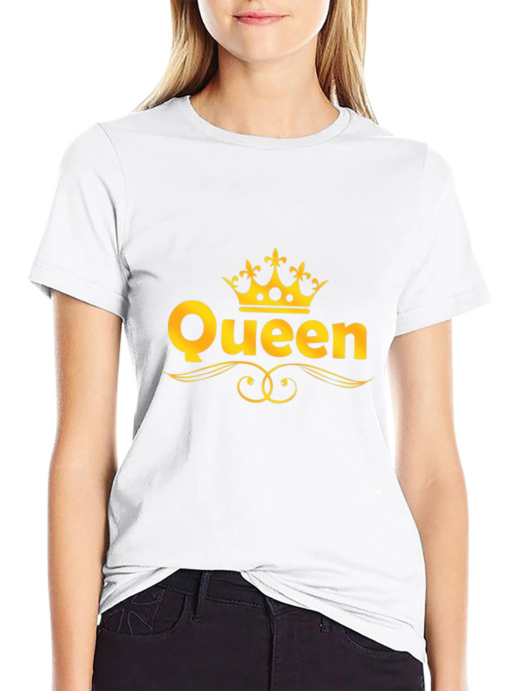 Queen Graphic T-Shirt - Gold Crown Design