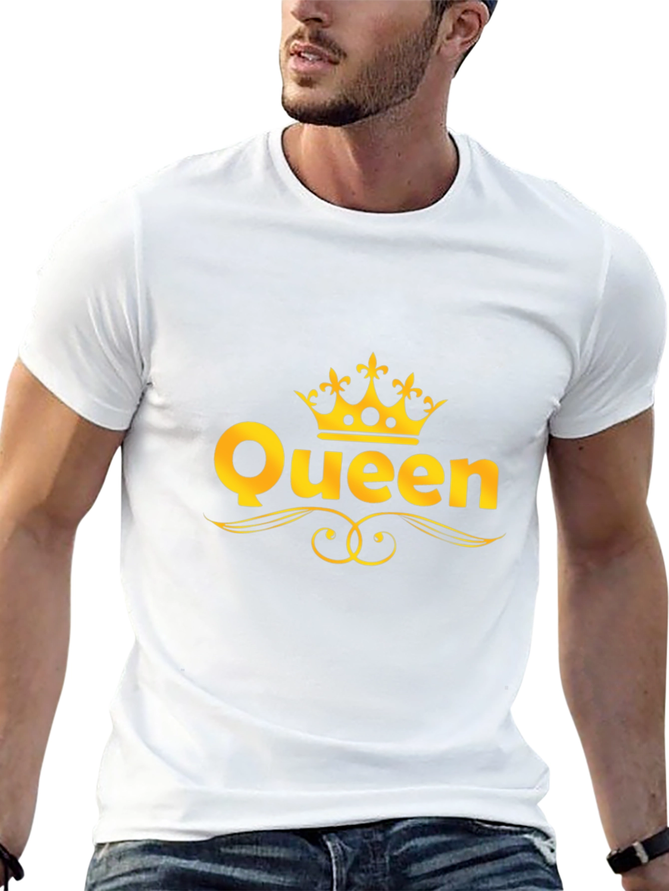 Queen Graphic T-Shirt - Gold Crown Design