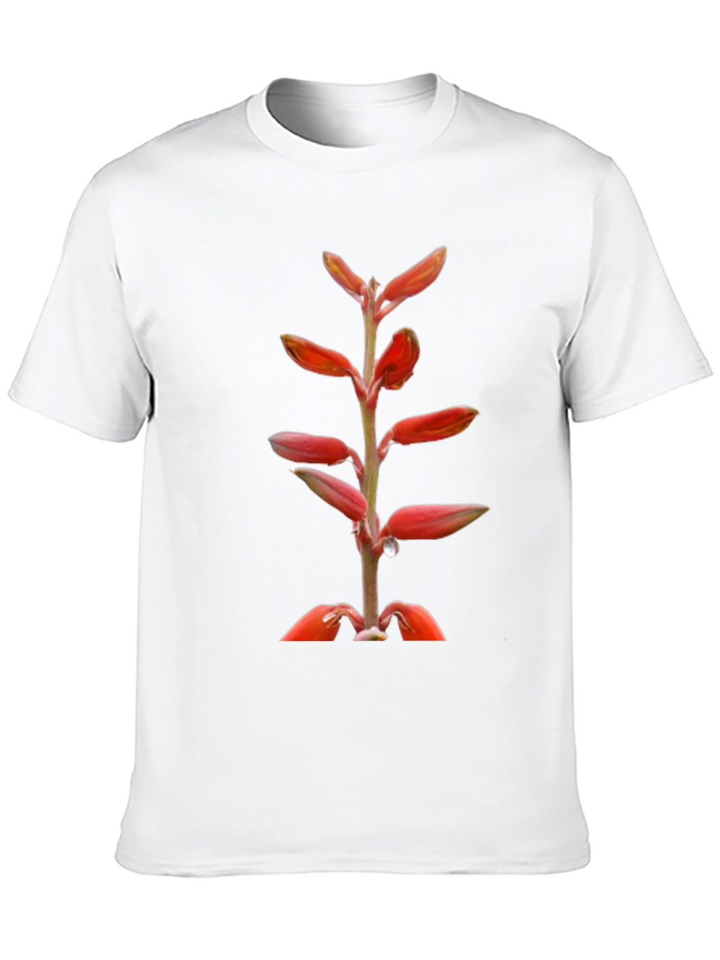 Exotic Floral Print Black T-Shirt