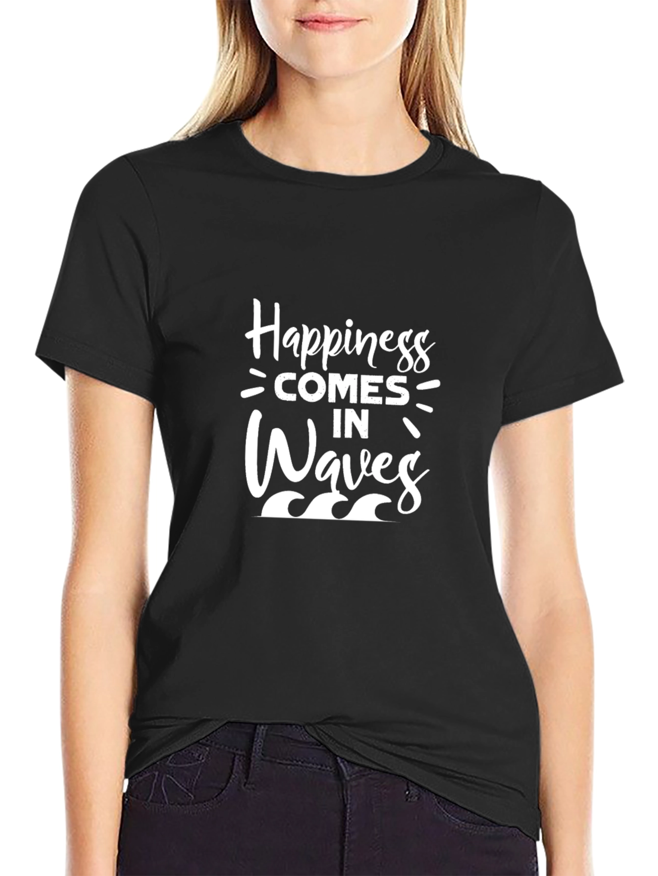 Happiness Comes in Waves Graphic T-Shirt