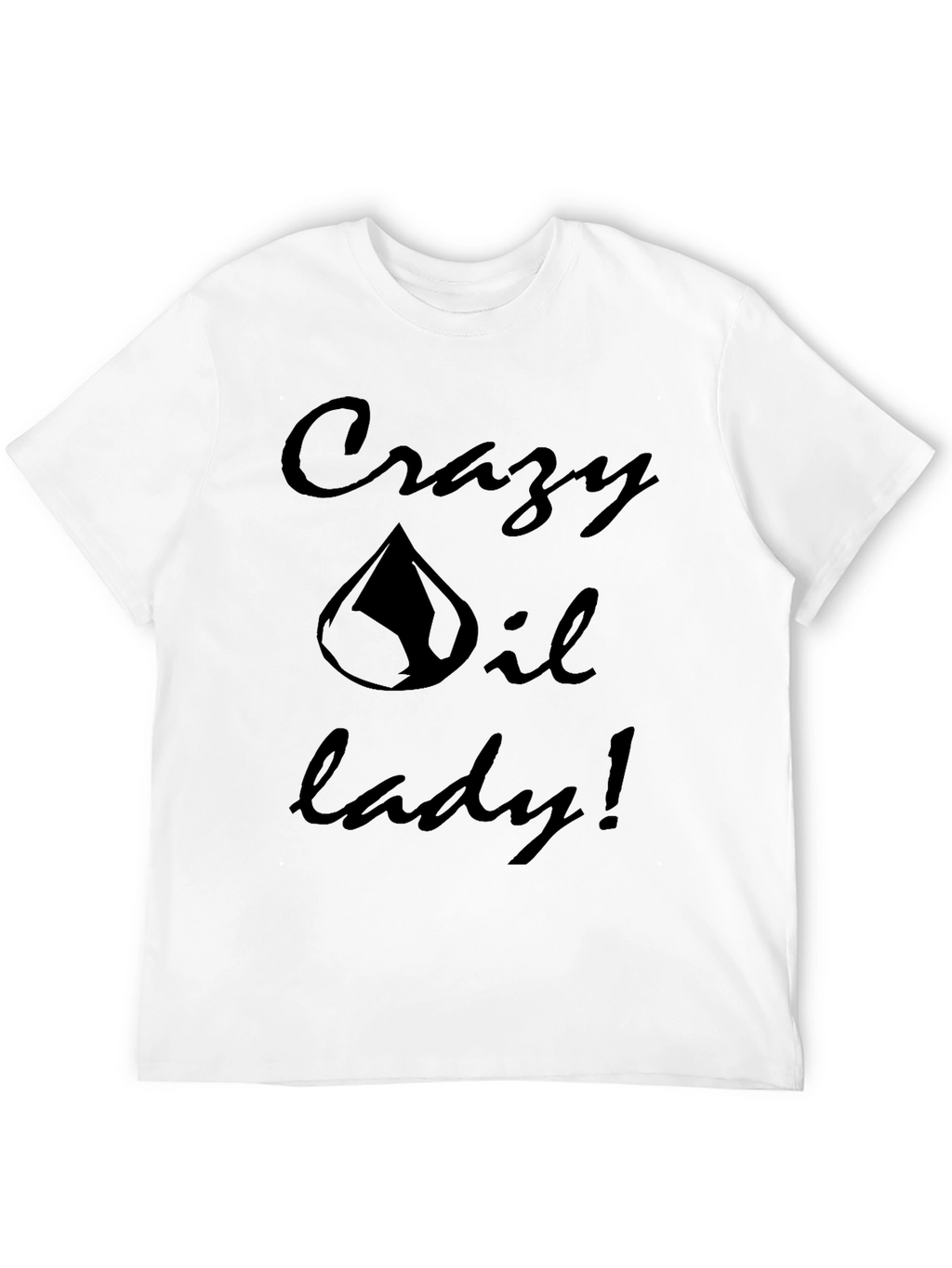 Crazy Oil Lady Graphic Tee - Black
