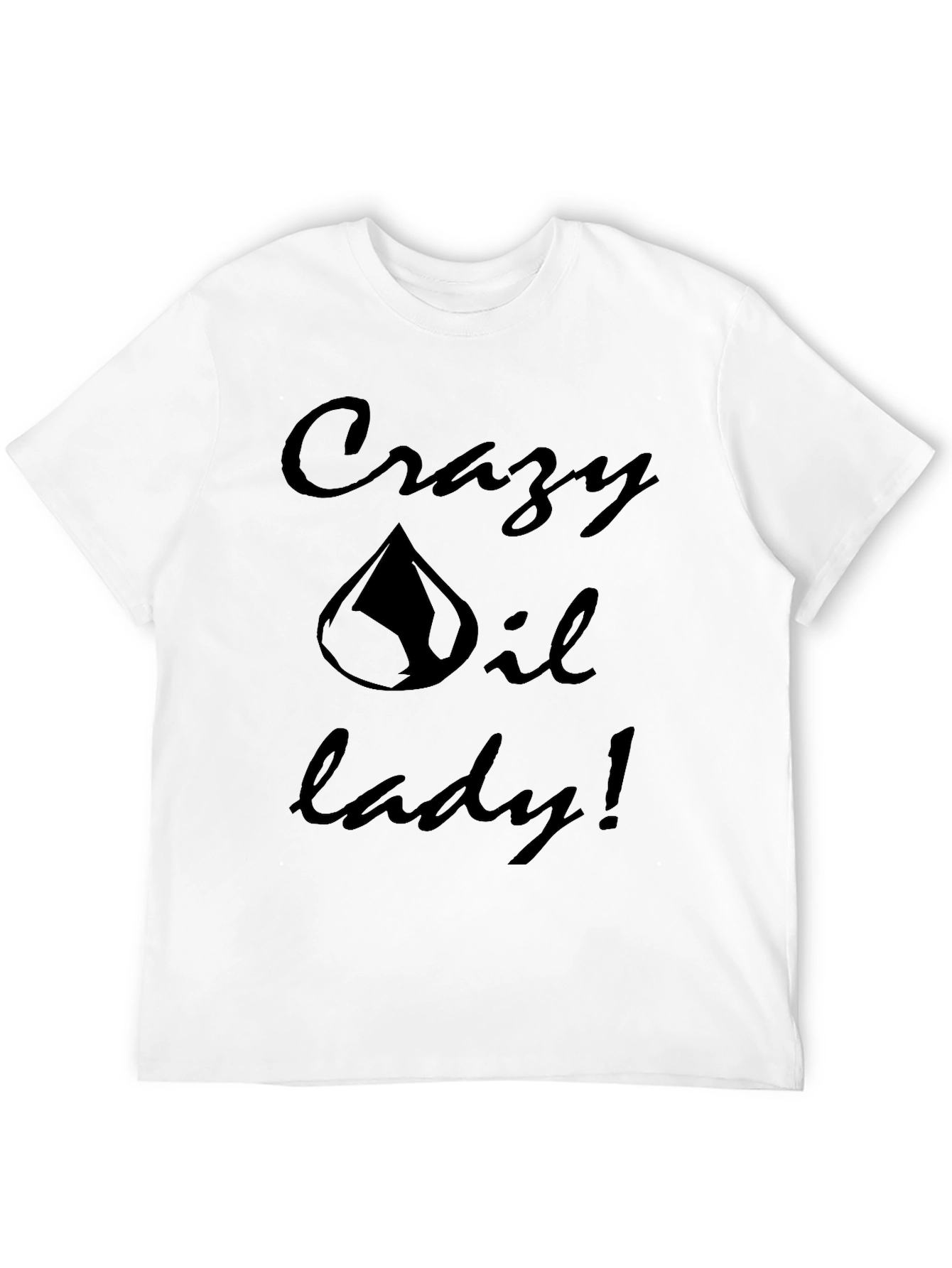 Crazy Oil Lady Graphic Tee - Black