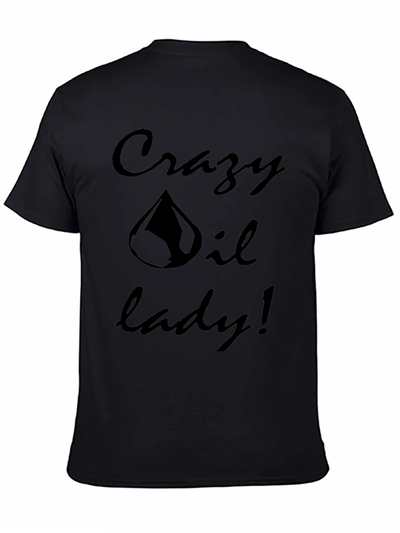 Crazy Oil Lady Graphic Tee - Black