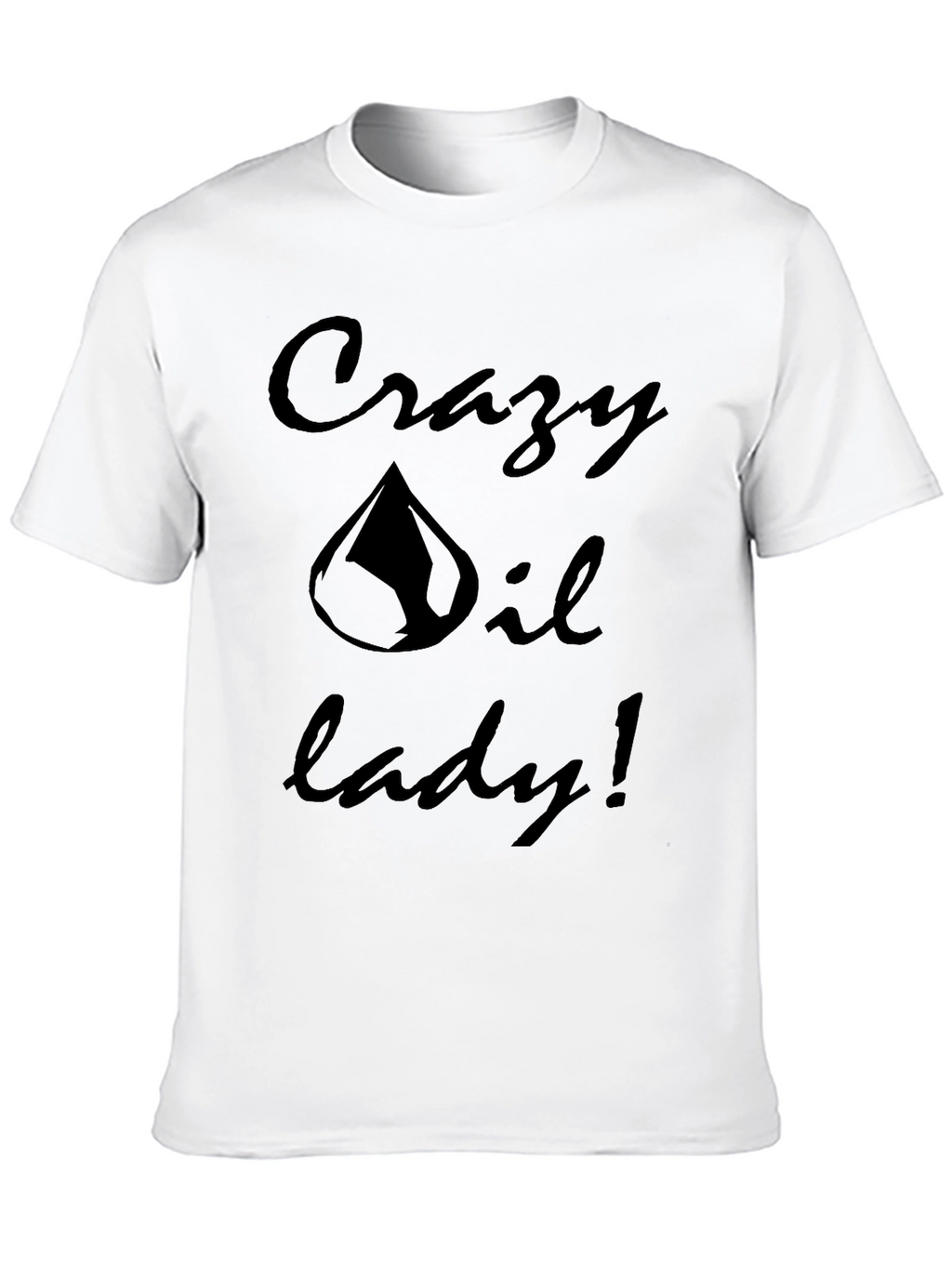Crazy Oil Lady Graphic Tee - Black