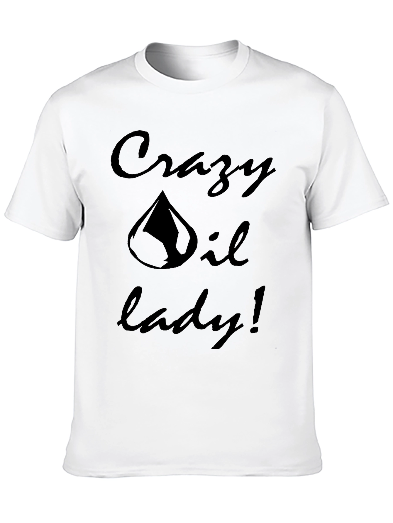 Crazy Oil Lady Graphic Tee - Black