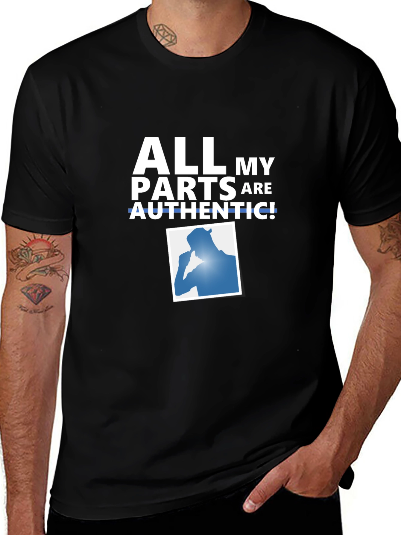 Authentic Parts T-Shirt - Funny Novelty Tee