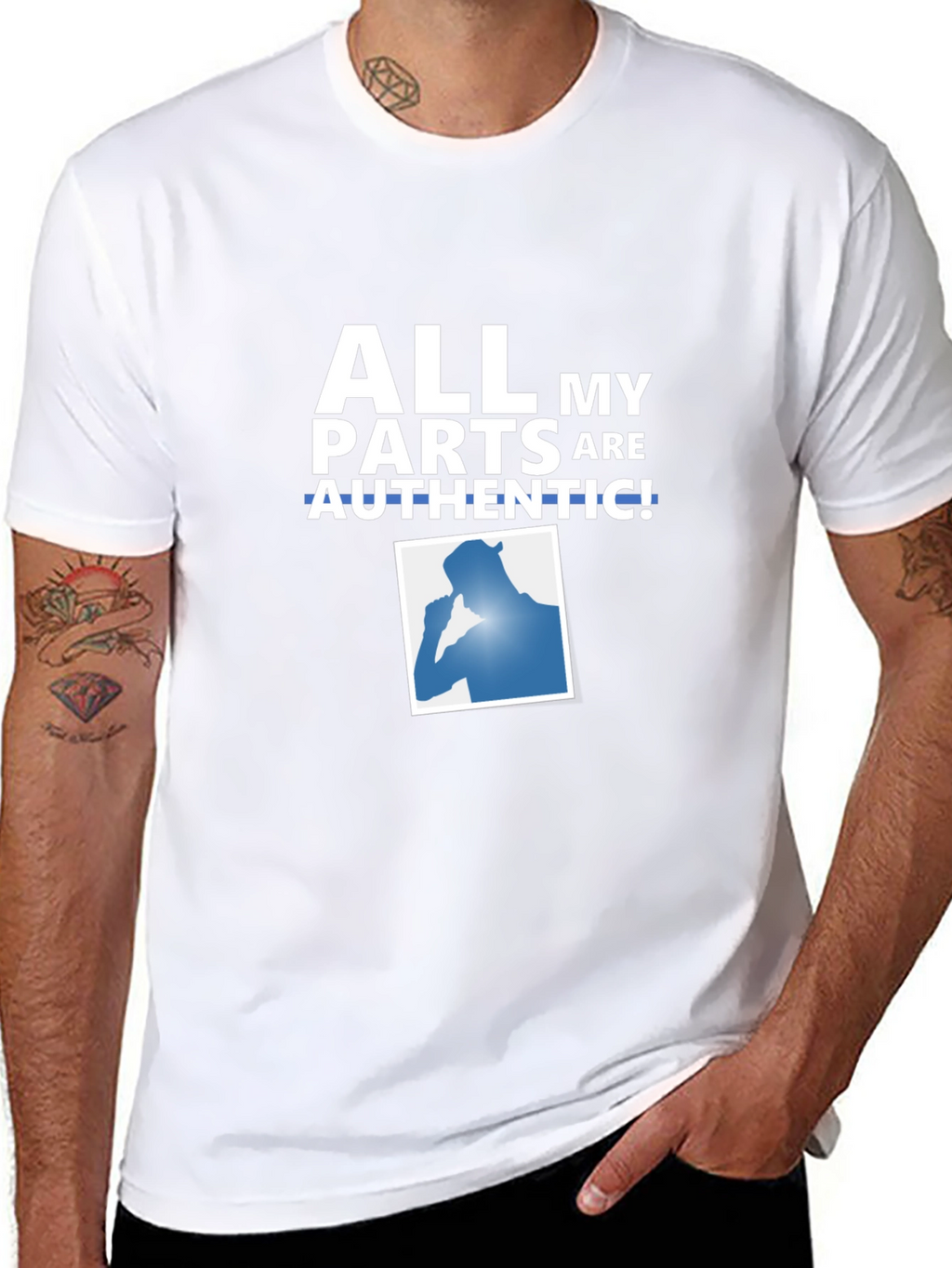 Authentic Parts T-Shirt - Funny Novelty Tee