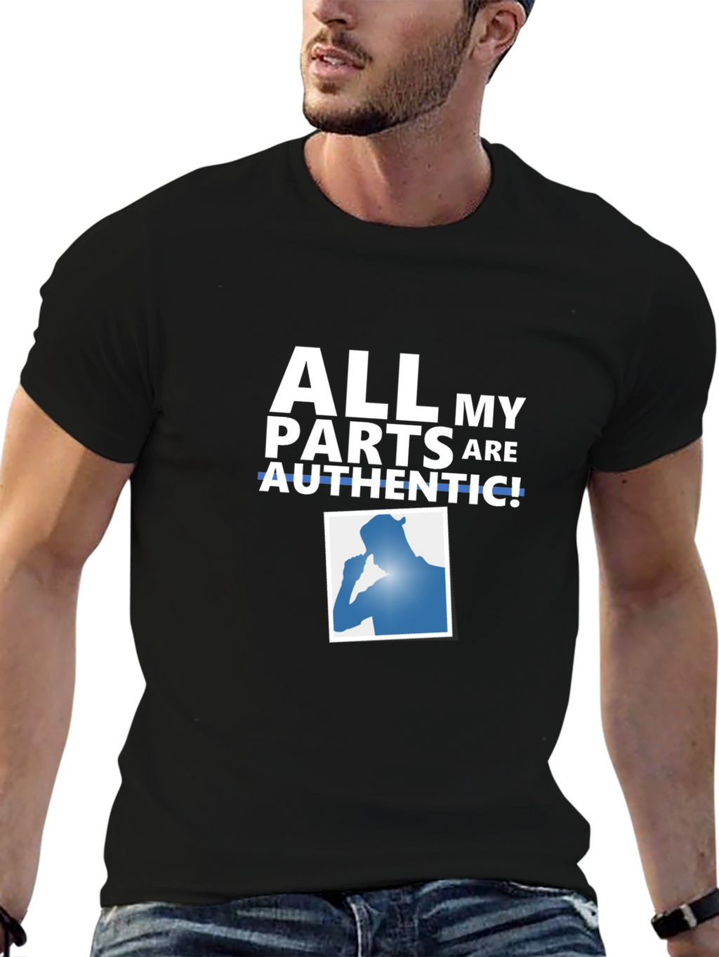 Authentic Parts T-Shirt - Funny Novelty Tee