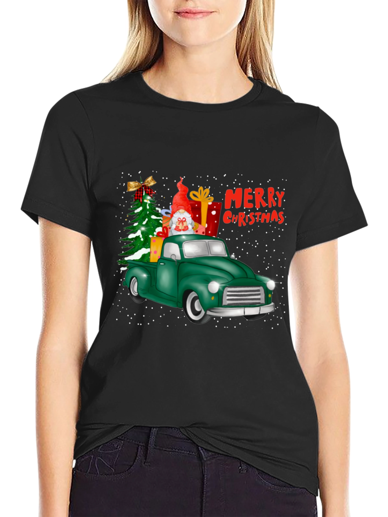 Festive Christmas Truck Graphic Tee