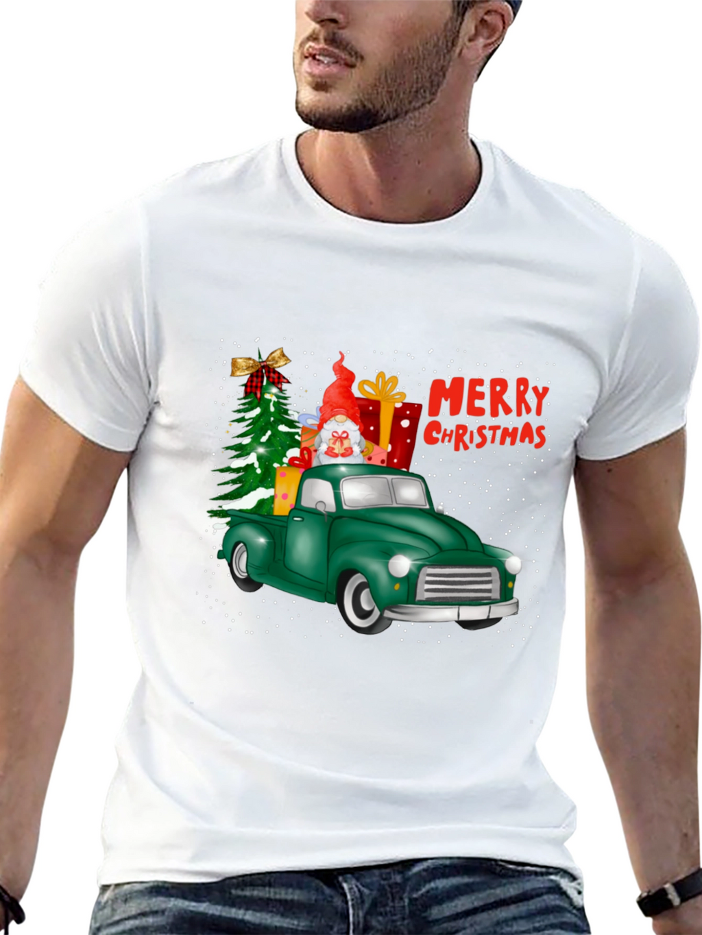 Festive Christmas Truck Graphic Tee