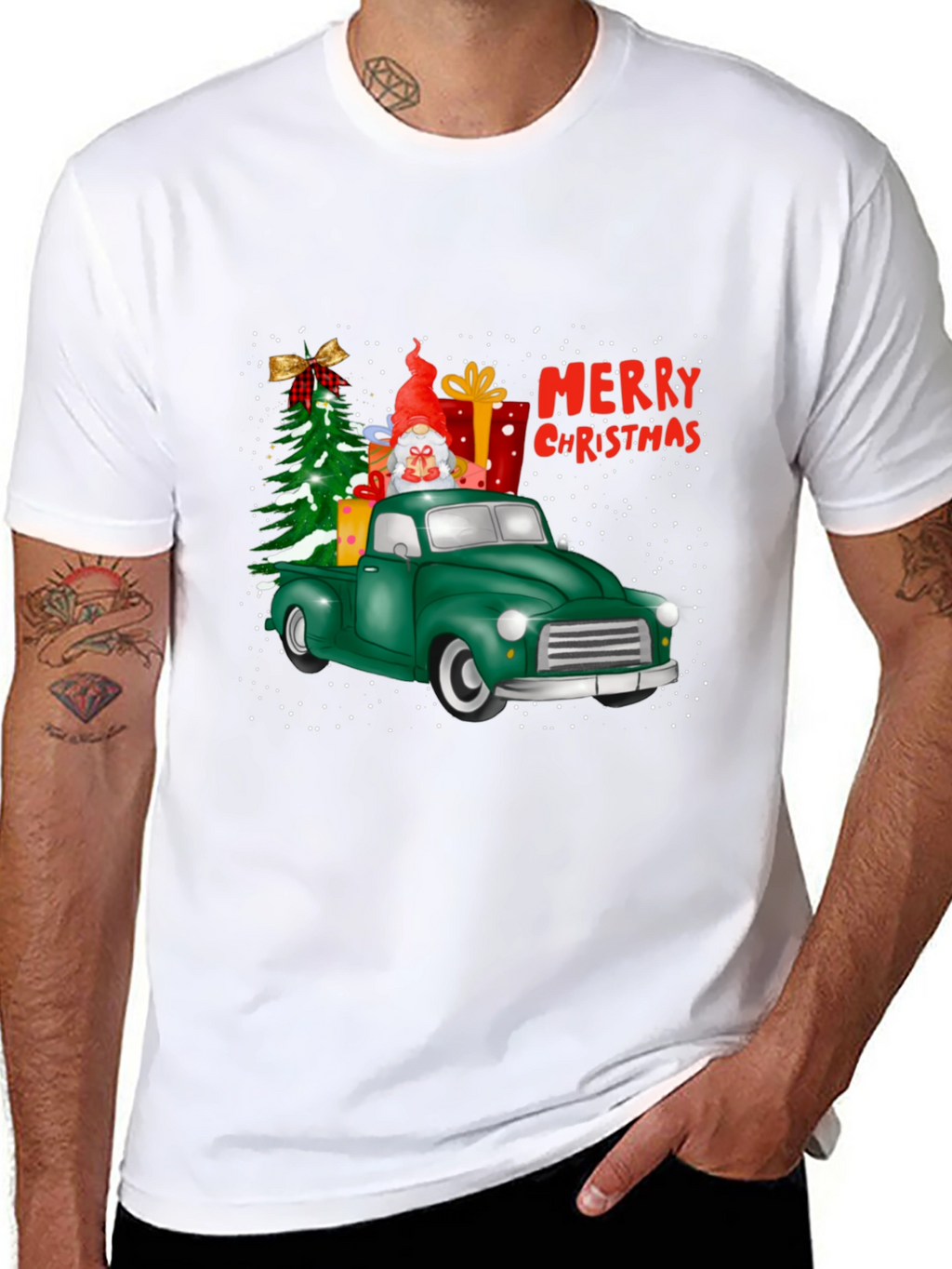 Festive Christmas Truck Graphic Tee