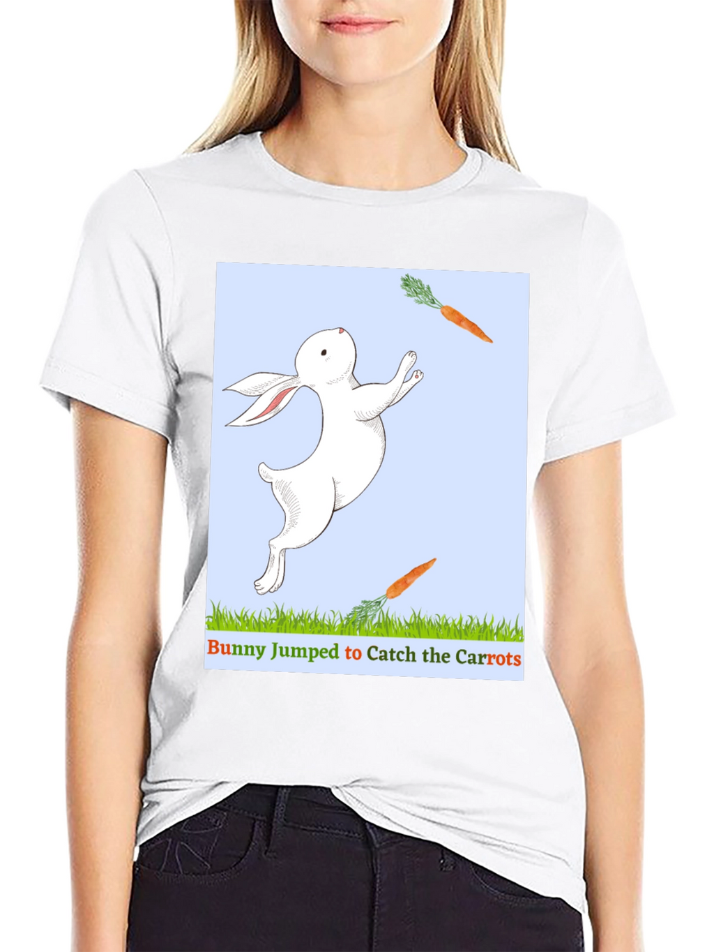 Bunny Catching Carrots T-Shirt