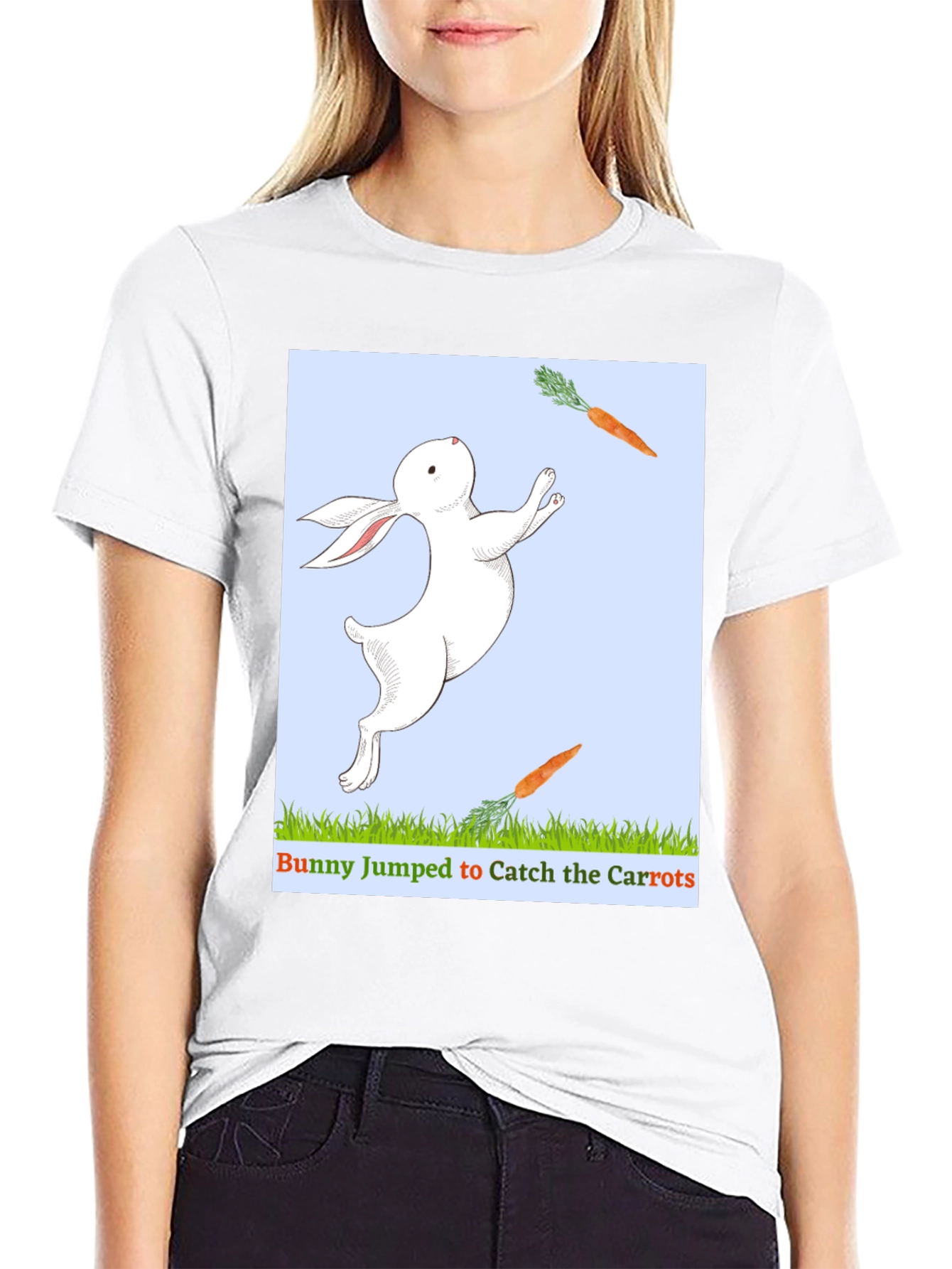 Bunny Catching Carrots T-Shirt
