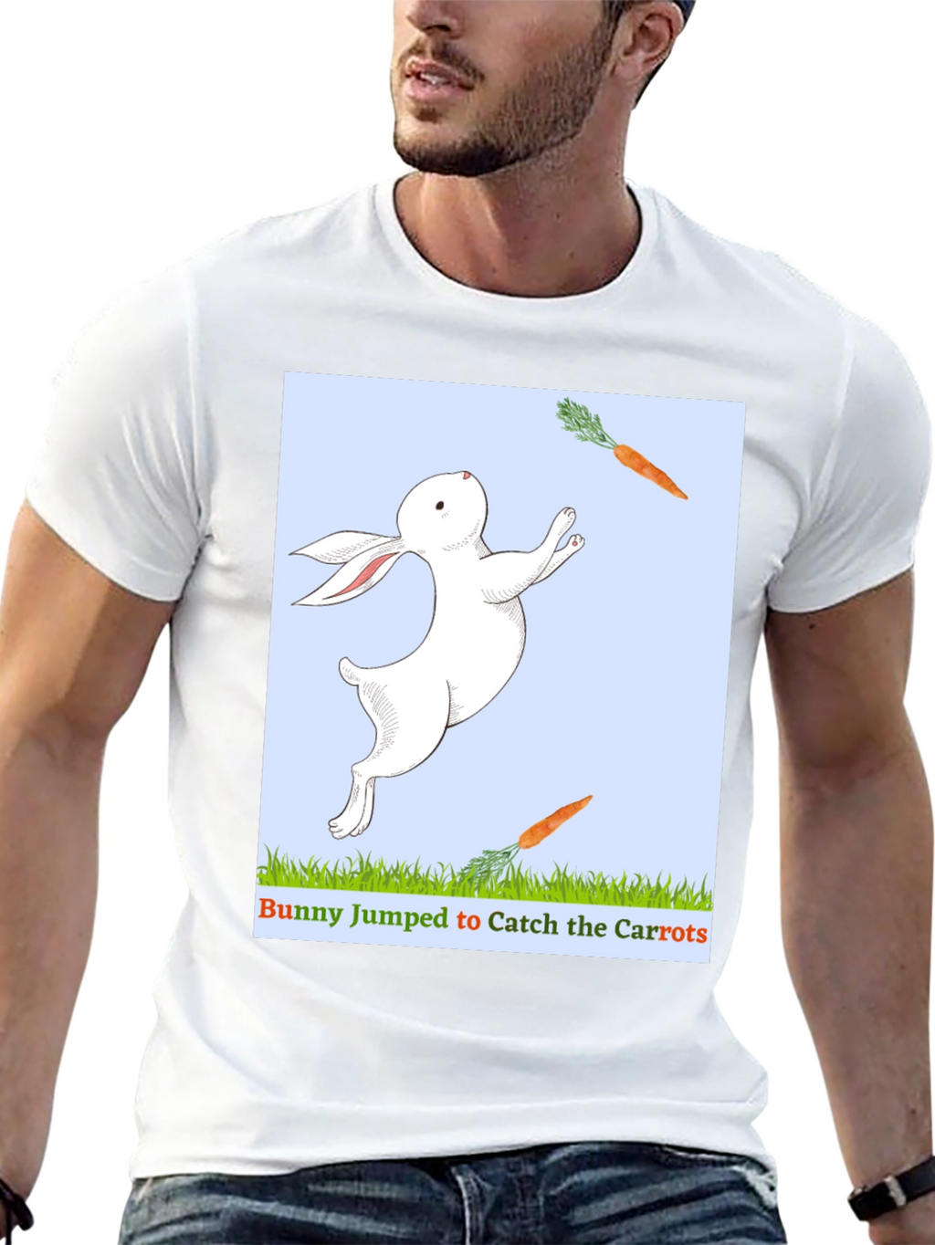 Bunny Catching Carrots T-Shirt