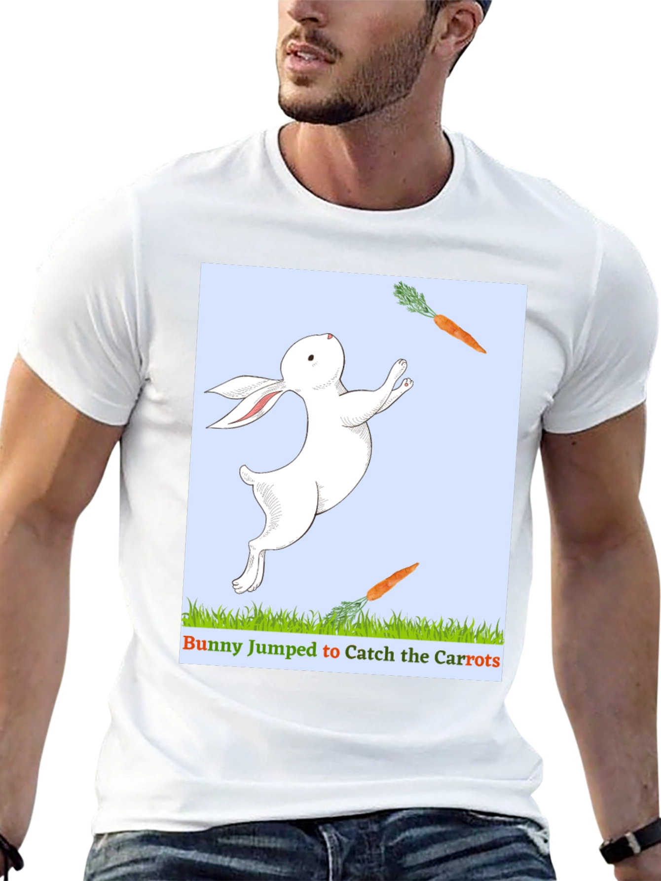 Bunny Catching Carrots T-Shirt