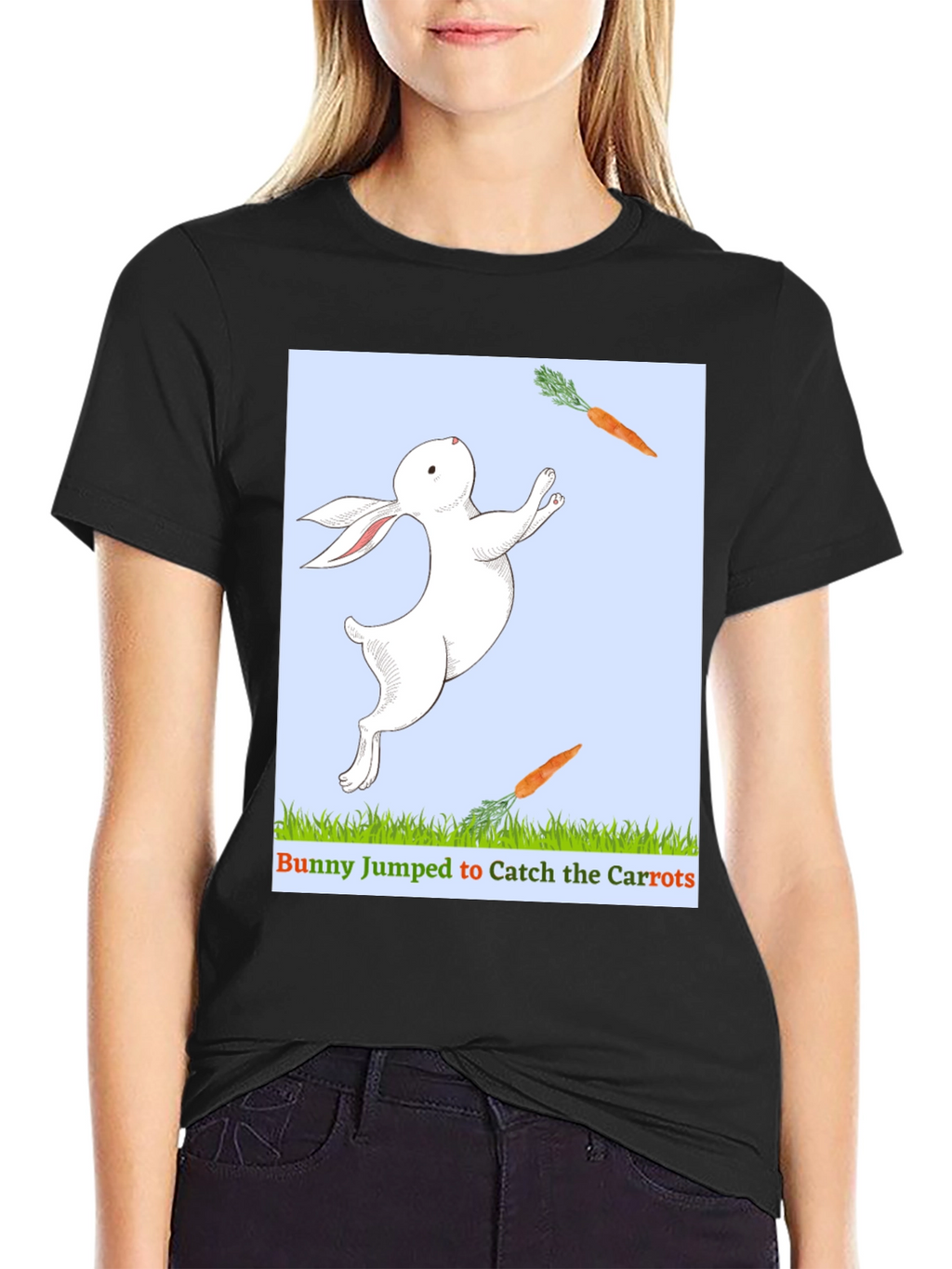 Bunny Catching Carrots T-Shirt