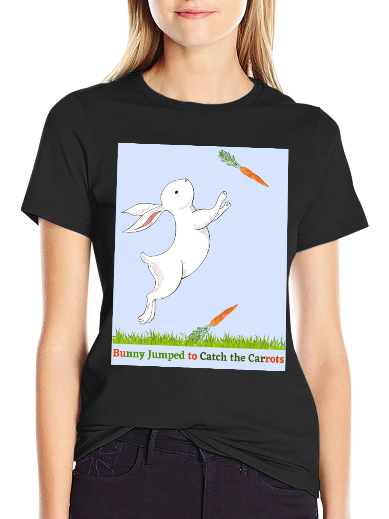 Bunny Catching Carrots T-Shirt