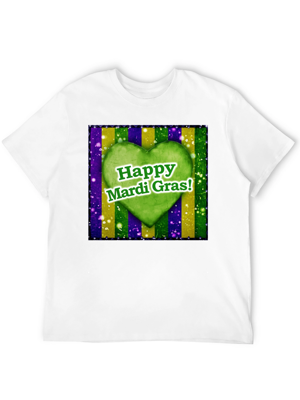 Happy Mardi Gras Heart T-Shirt