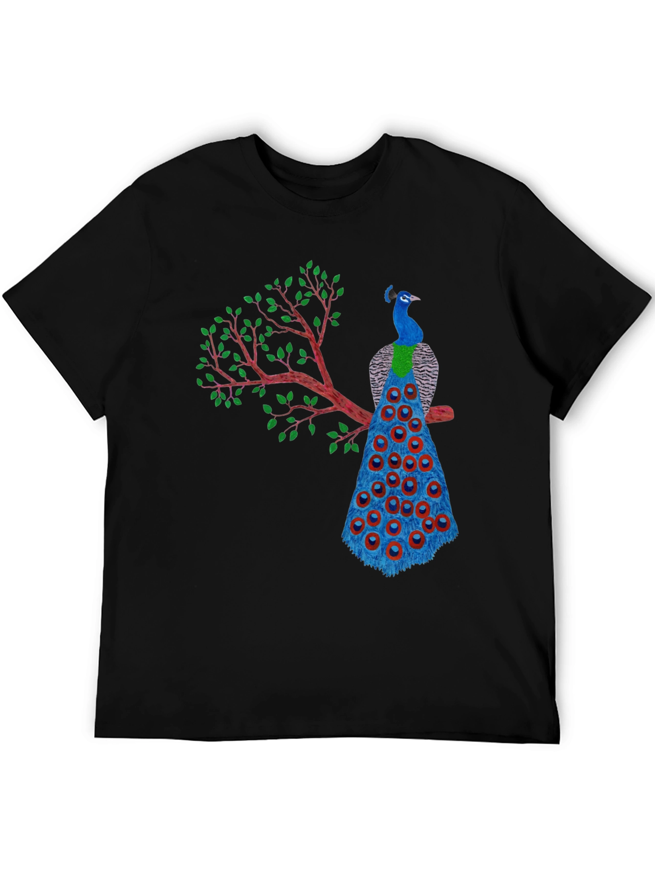 Peacock Graphic T-Shirt - Unique Bird Design