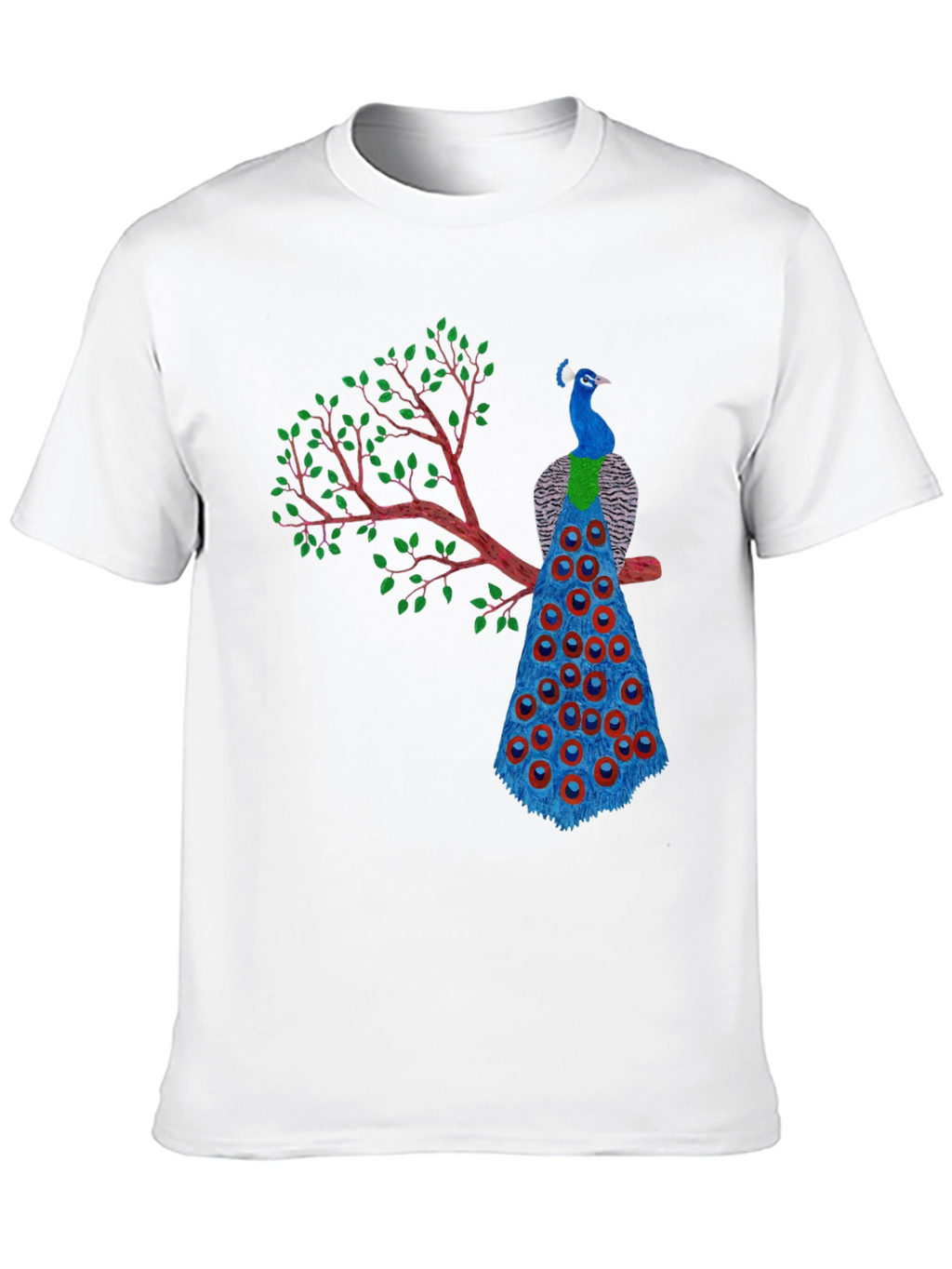 Peacock Graphic T-Shirt - Unique Bird Design