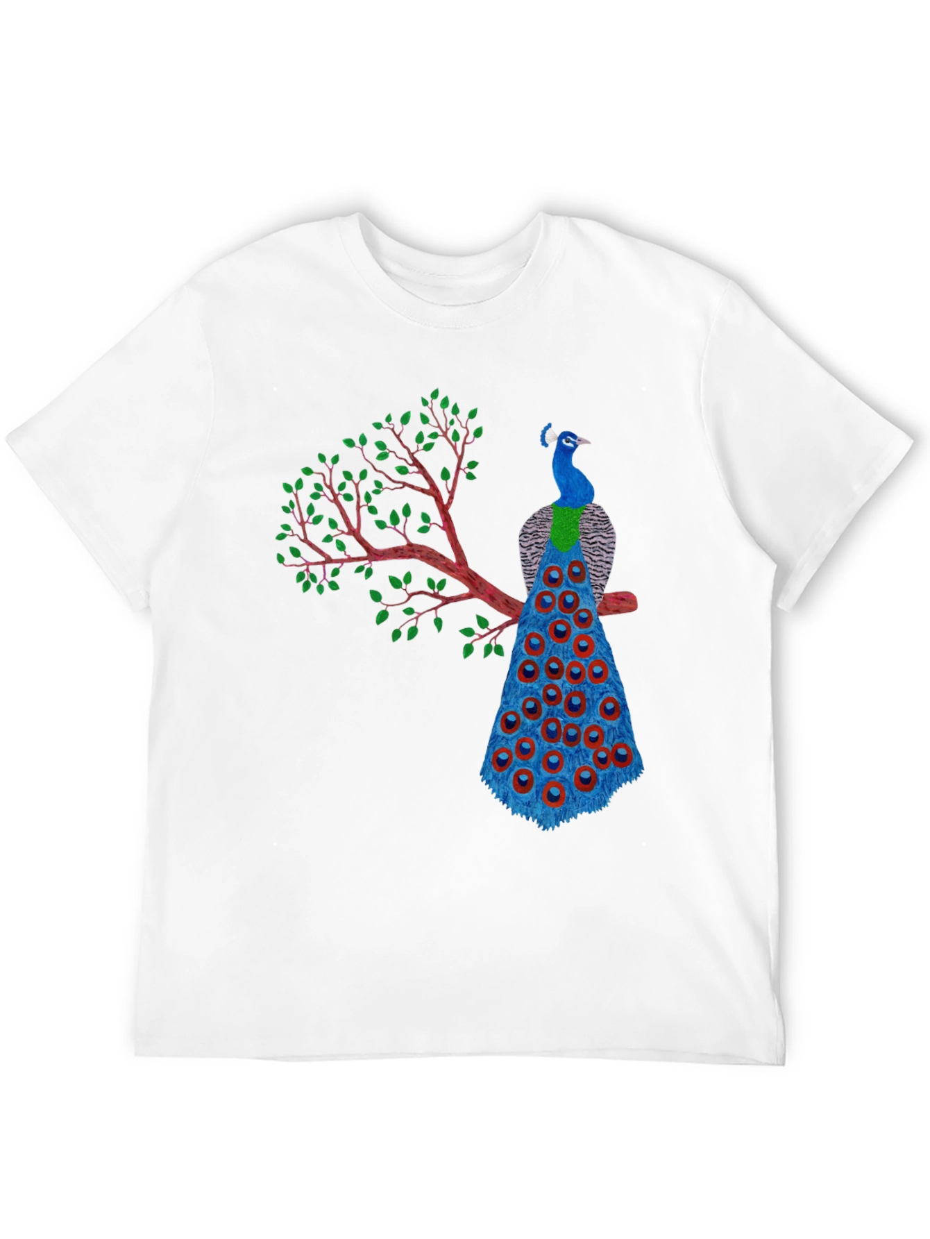 Peacock Graphic T-Shirt - Unique Bird Design