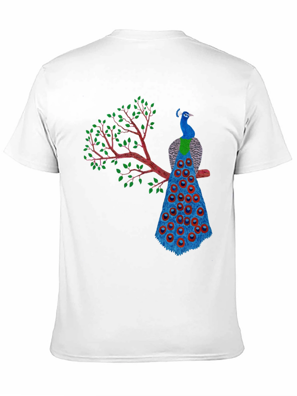 Peacock Graphic T-Shirt - Unique Bird Design