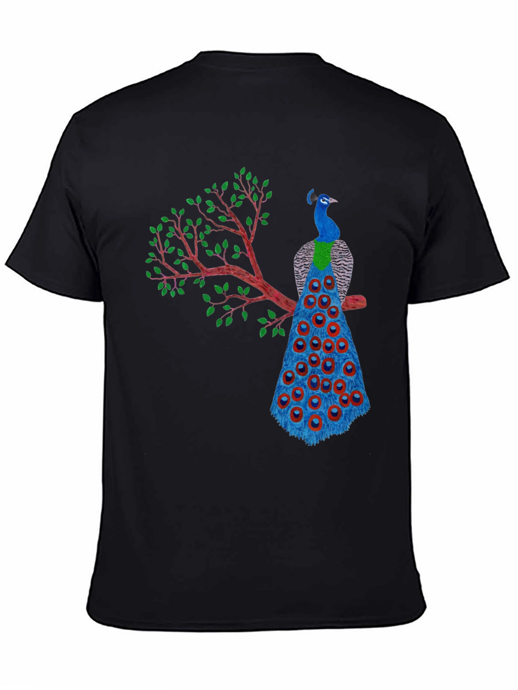 Peacock Graphic T-Shirt - Unique Bird Design