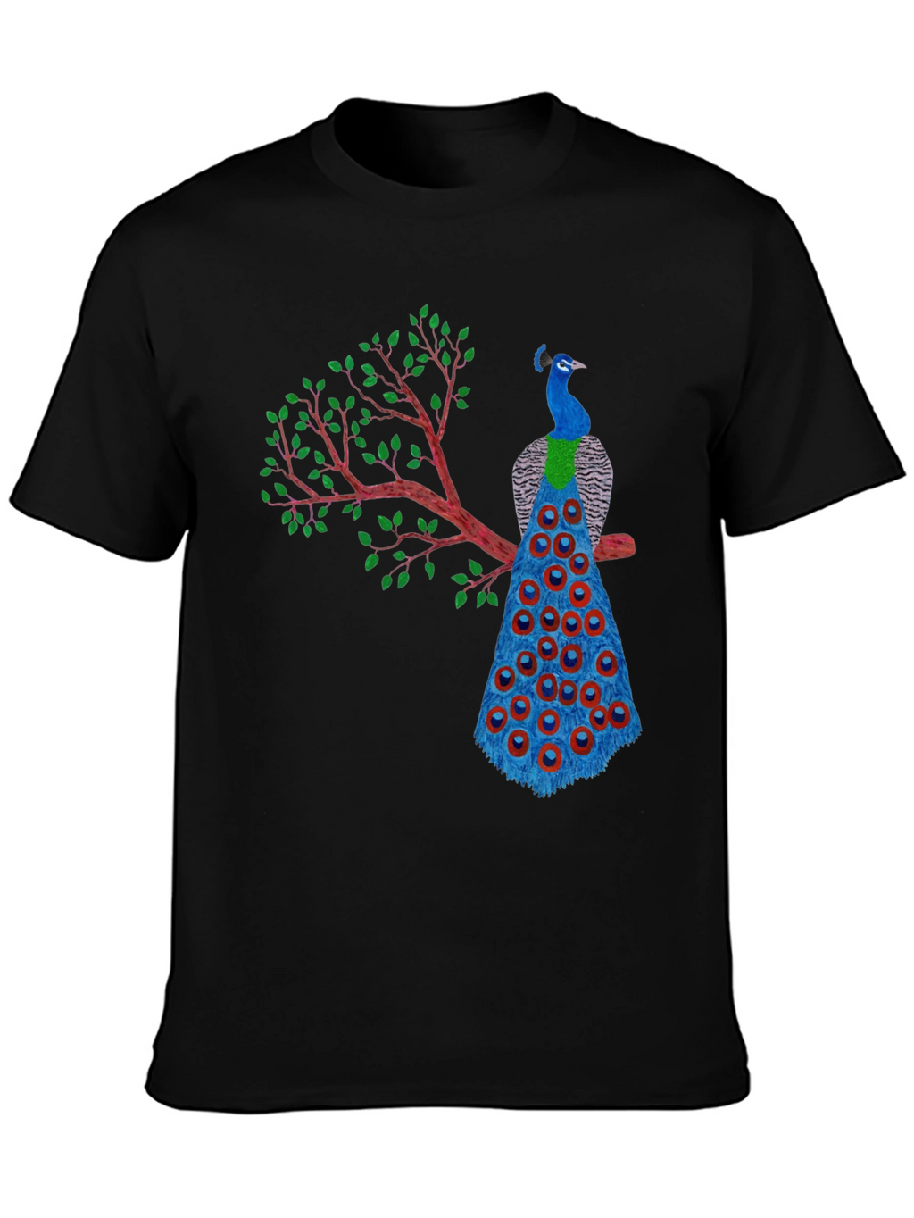 Peacock Graphic T-Shirt - Unique Bird Design