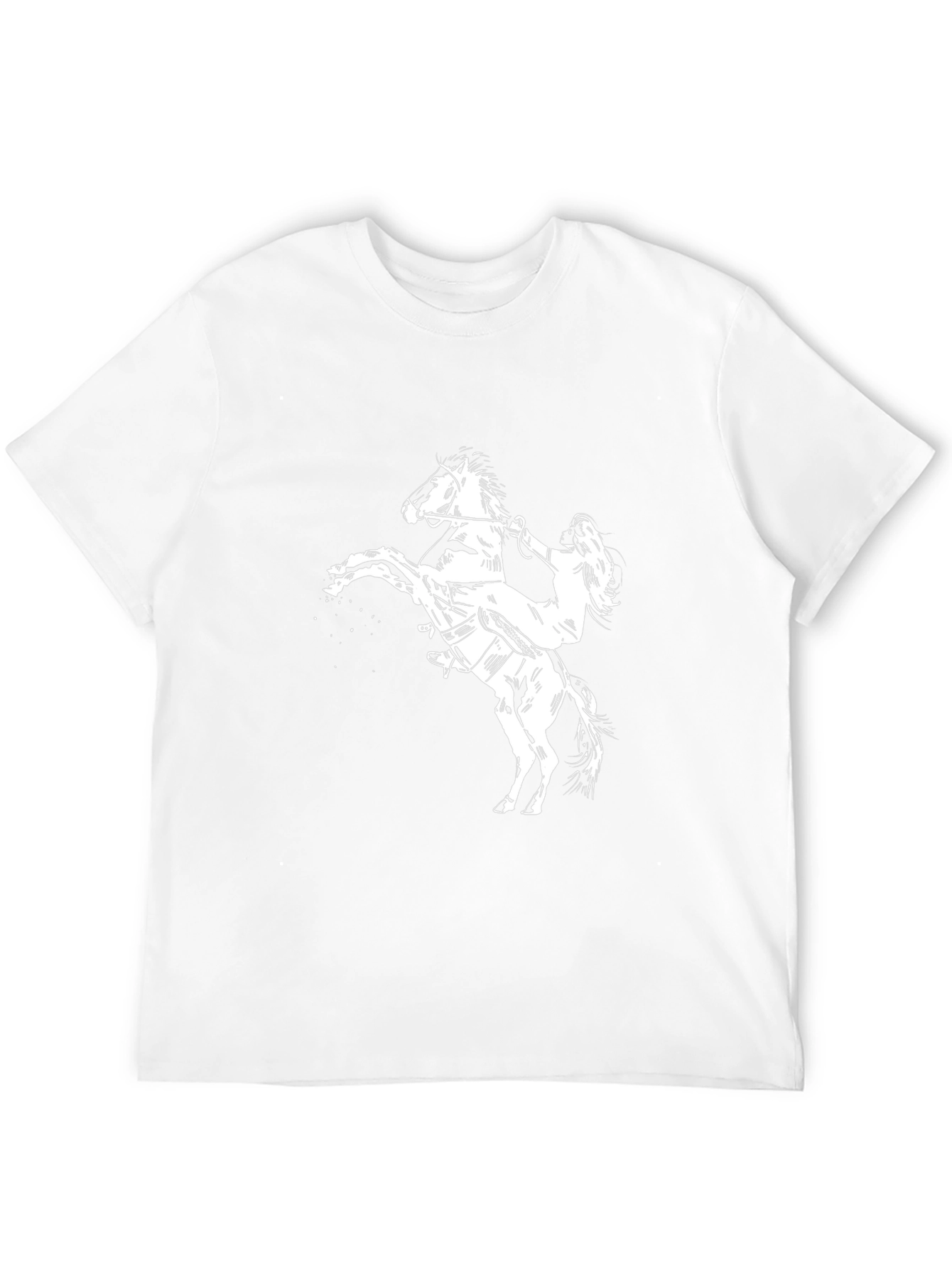 Horse Rider Graphic Tee - Black Cotton Blend