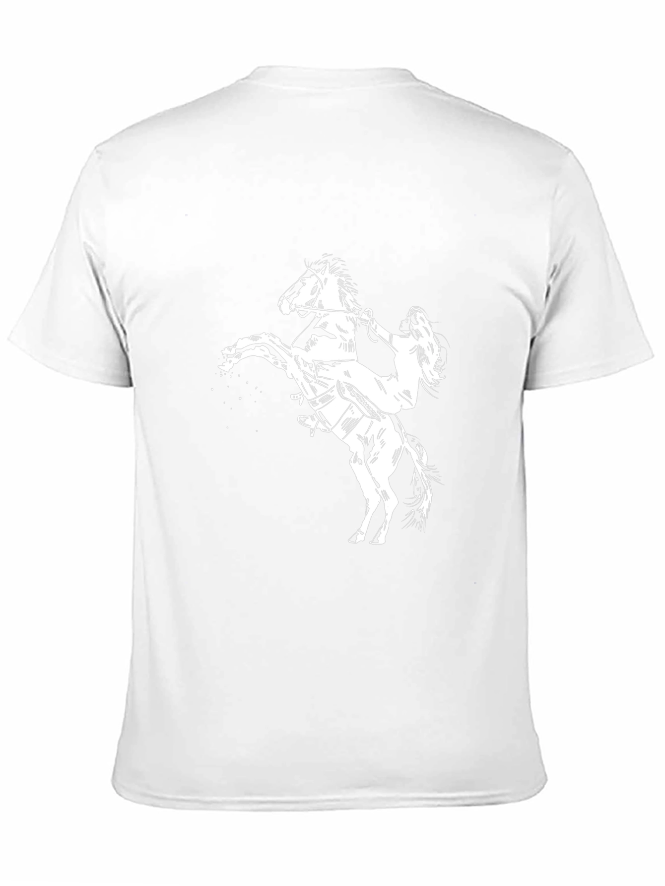 Horse Rider Graphic Tee - Black Cotton Blend