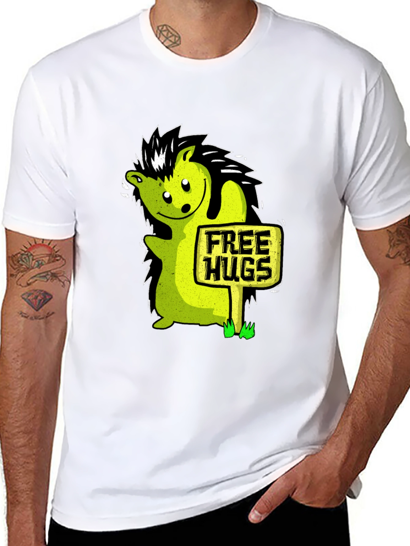 Free Hugs Hedgehog Graphic Tee