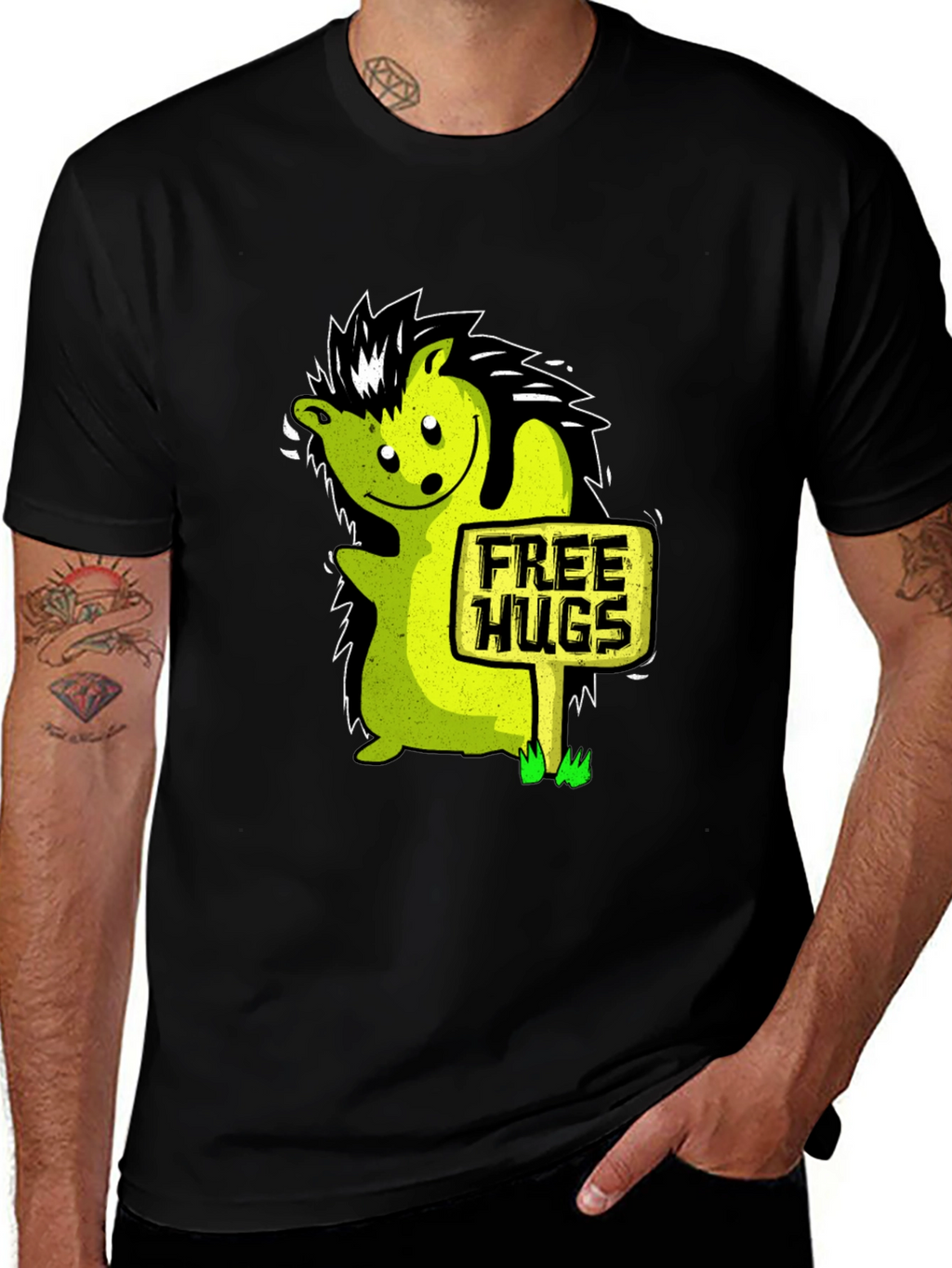Free Hugs Hedgehog Graphic Tee