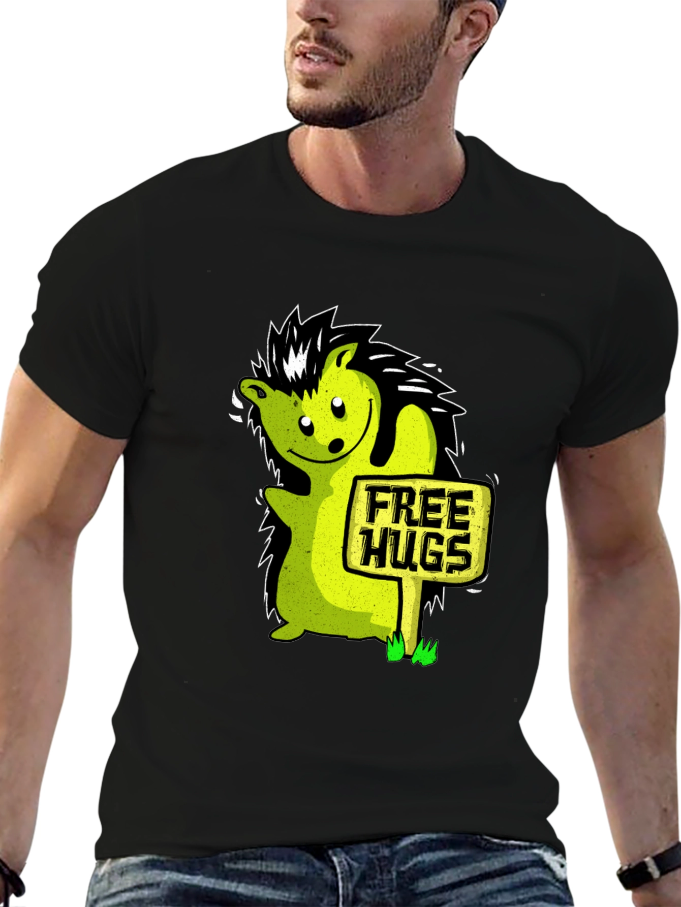 Free Hugs Hedgehog Graphic Tee