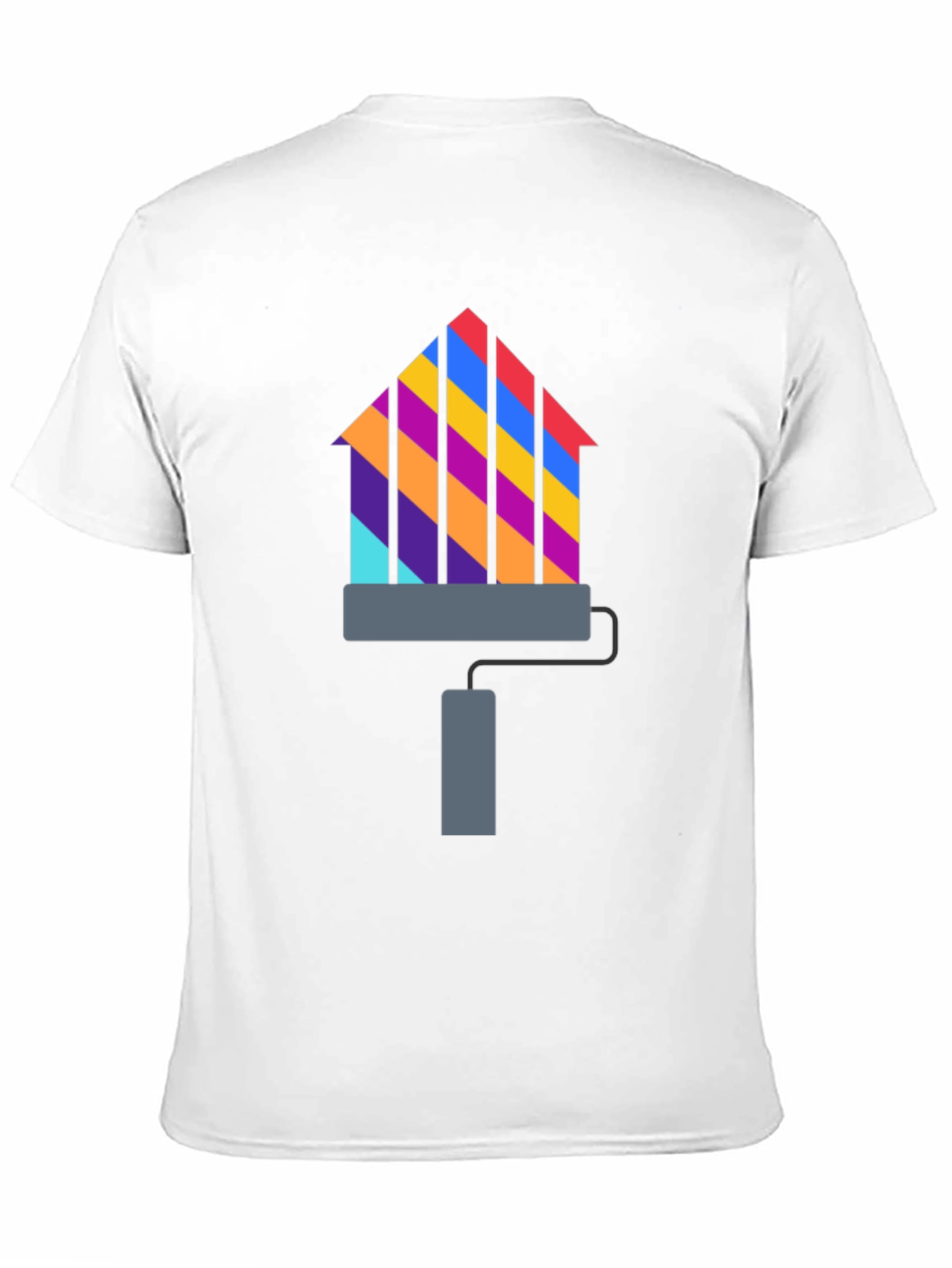 Colorful House Paint Roller Graphic T-Shirt
