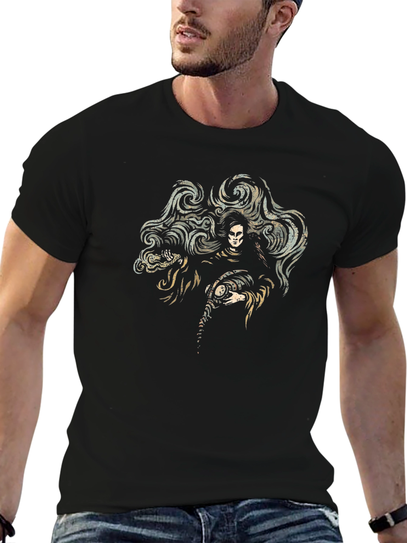 Gothic Grim Reaper Graphic T-Shirt