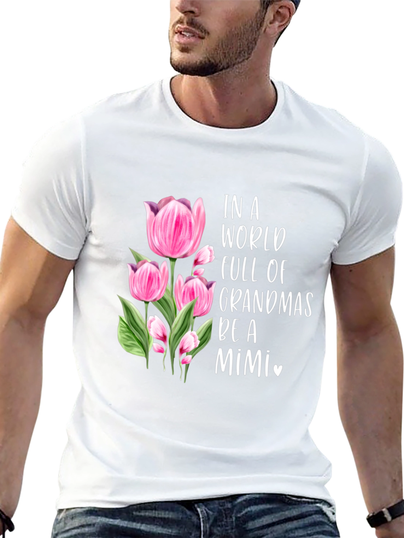 Be A Mimi T-Shirt - Floral Grandma Tee