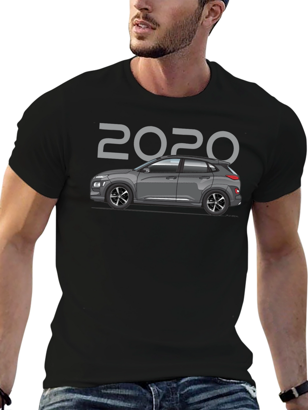 2020 Car Graphic T-Shirt - Black