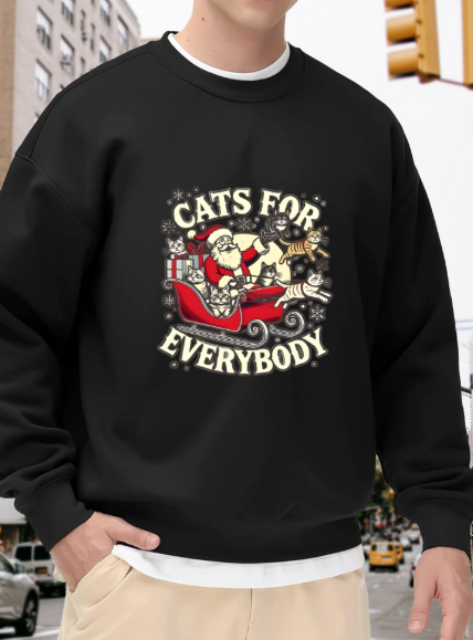 Santa & Reindeer Christmas Graphic Crewneck