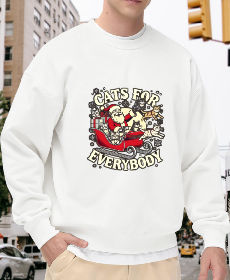 Santa & Reindeer Christmas Graphic Crewneck