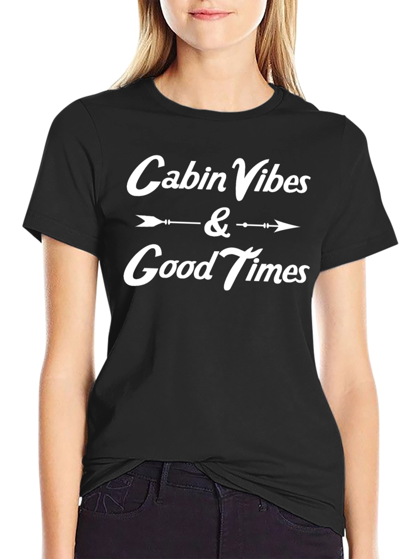 Cabin Vibes & Good Times Black Graphic Tee