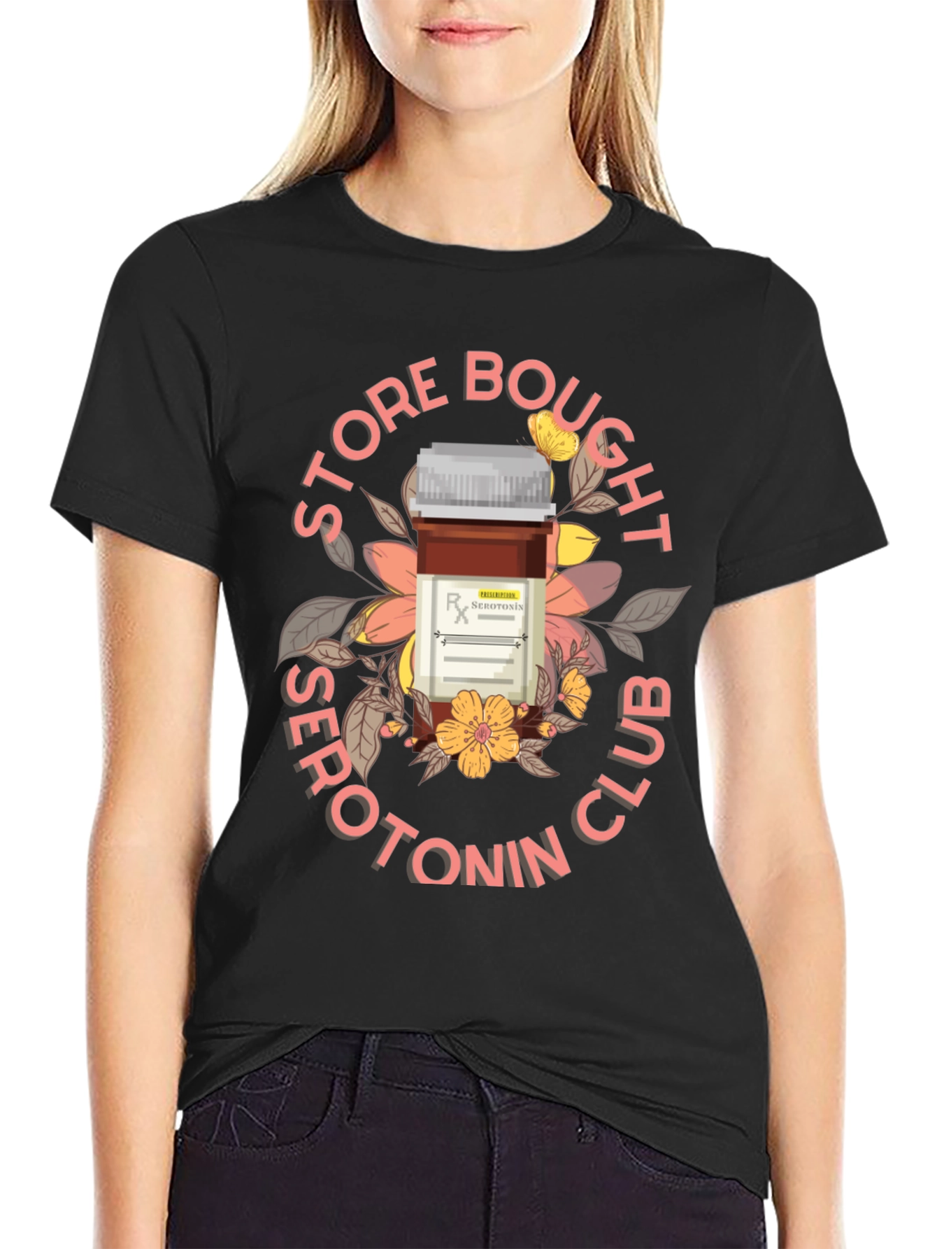 Serotonin Club T-Shirt - Black