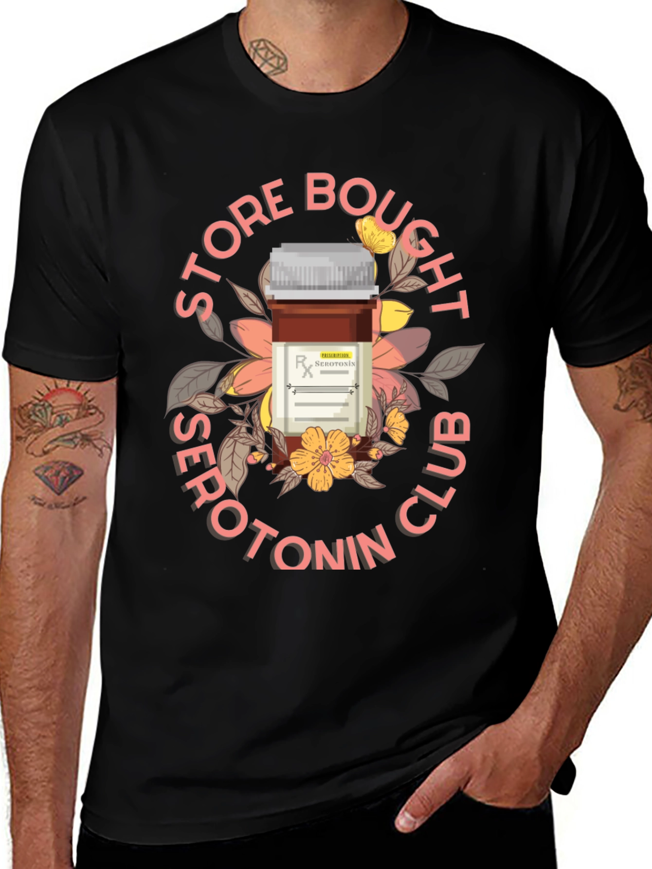 Serotonin Club T-Shirt - Black